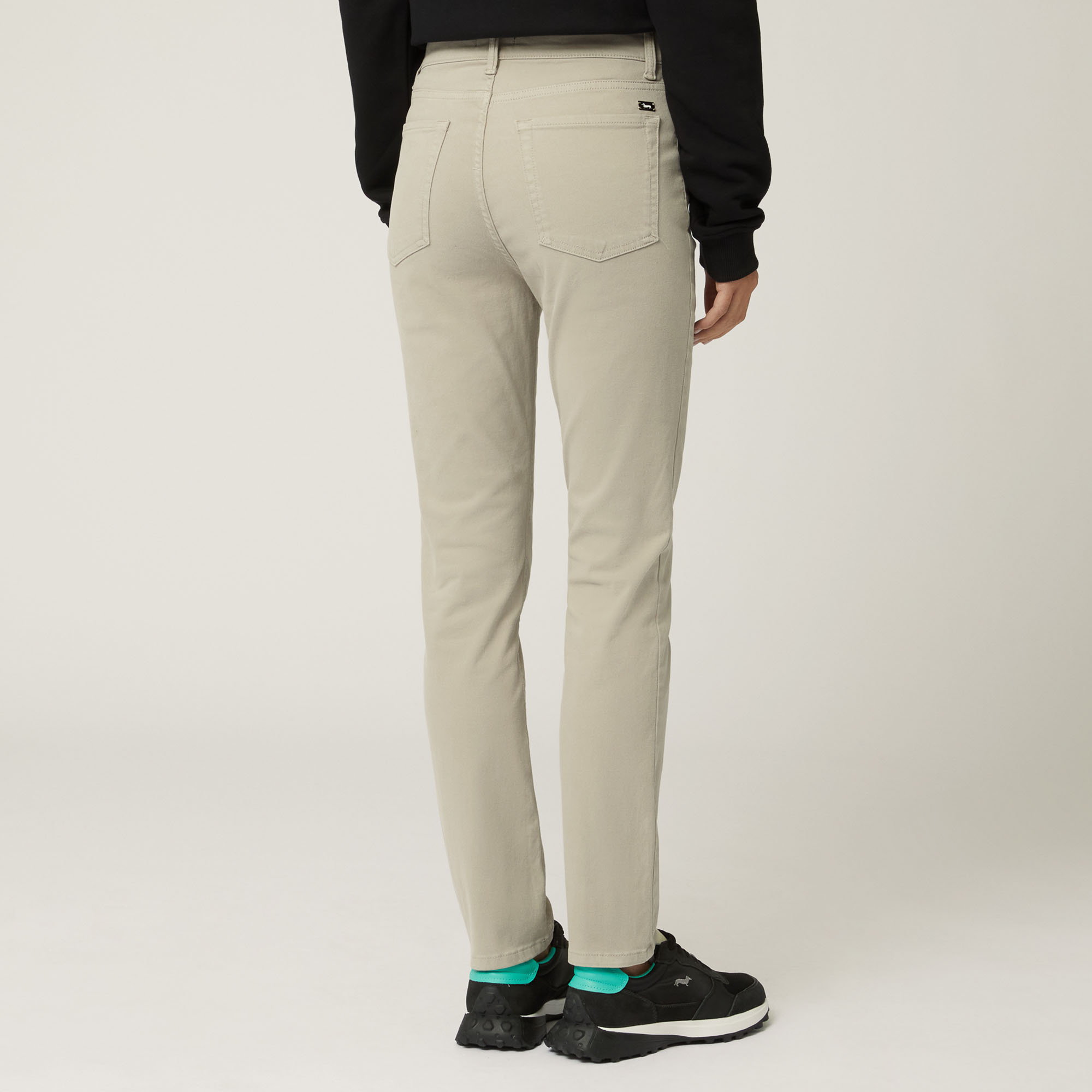 Pantalone Cinque Tasche Slim Fit, Beige, large image number 1
