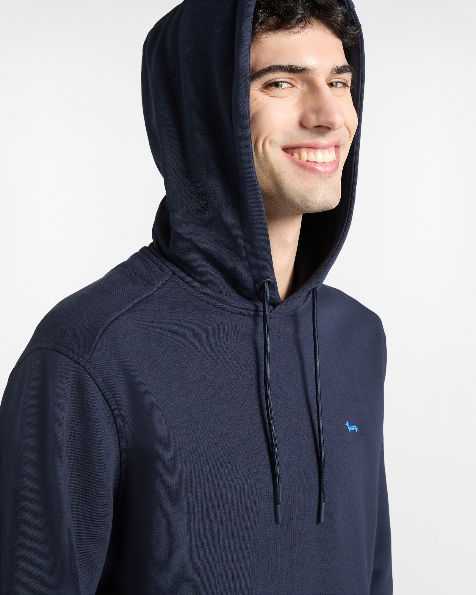 Felpa Hoodie Basic, Blu, large image number 2