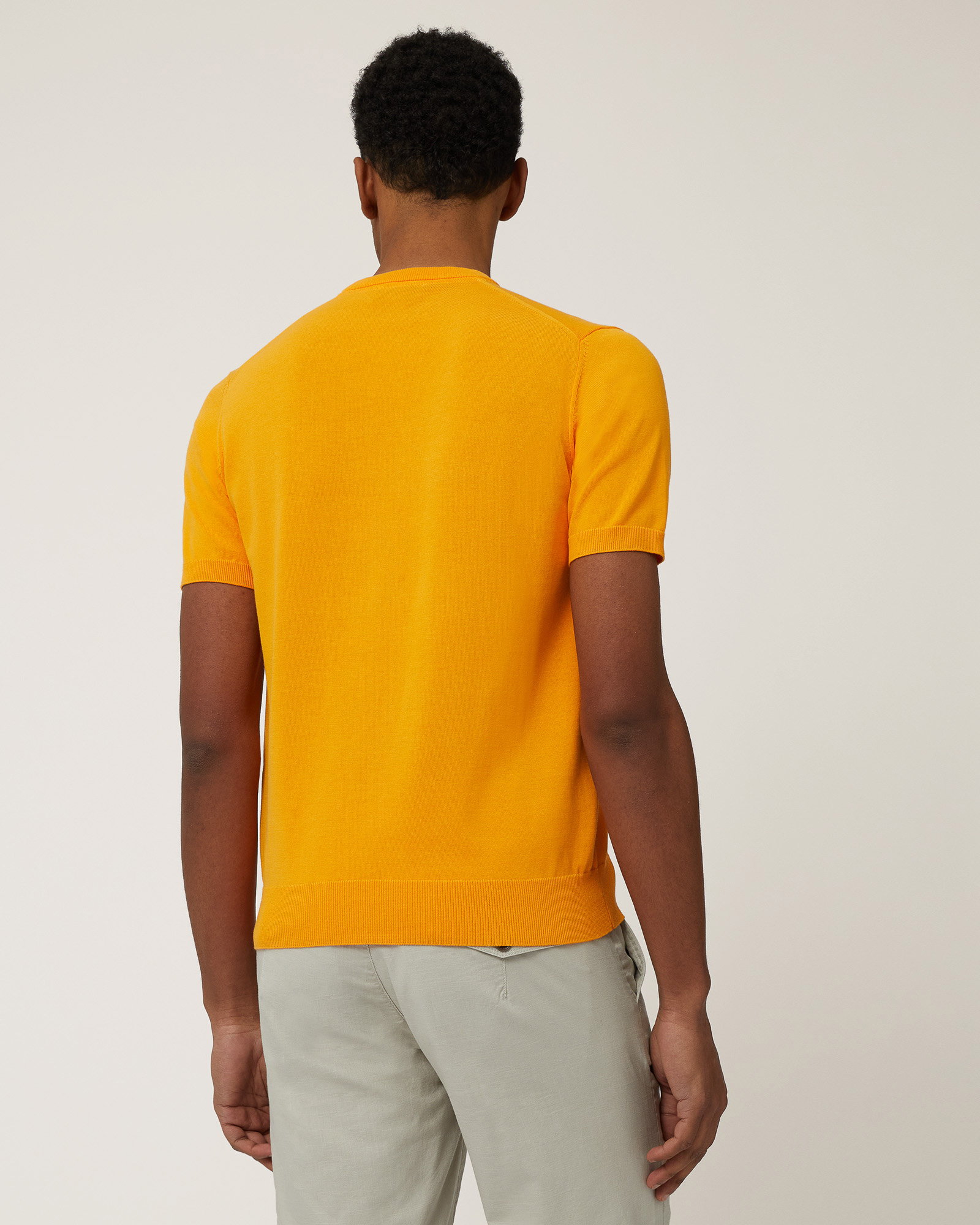 T-Shirt In Maglia, Arancio, large image number 1