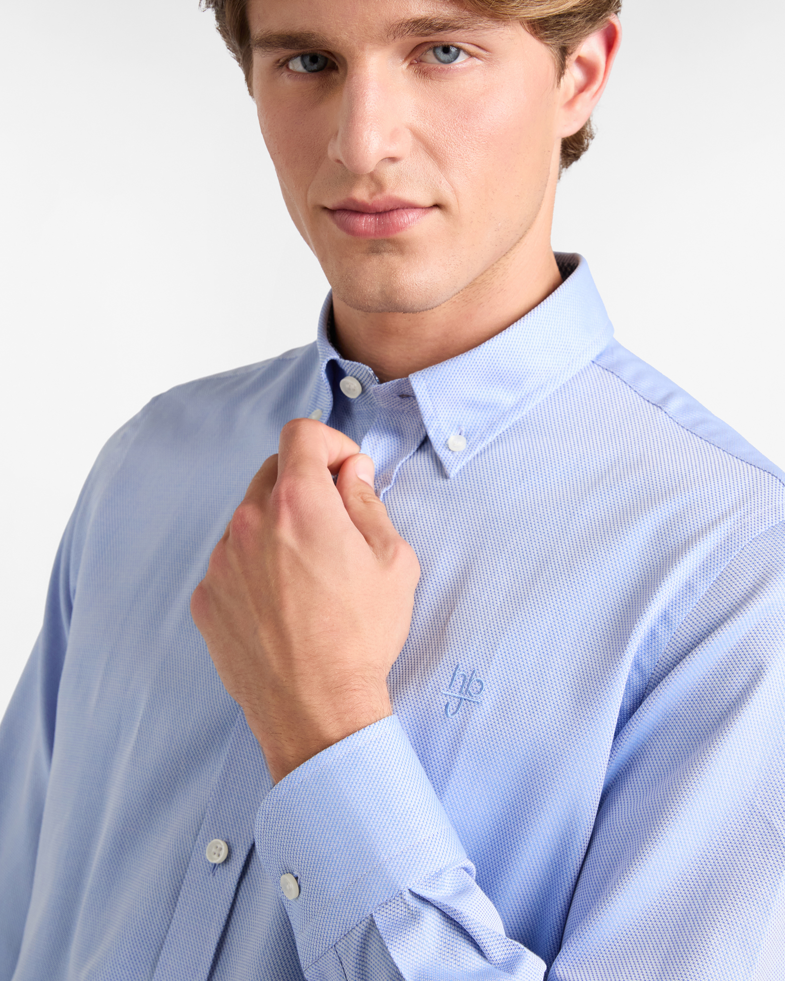 Regular Cotton Shirt, Dusty Blue, large image number 2