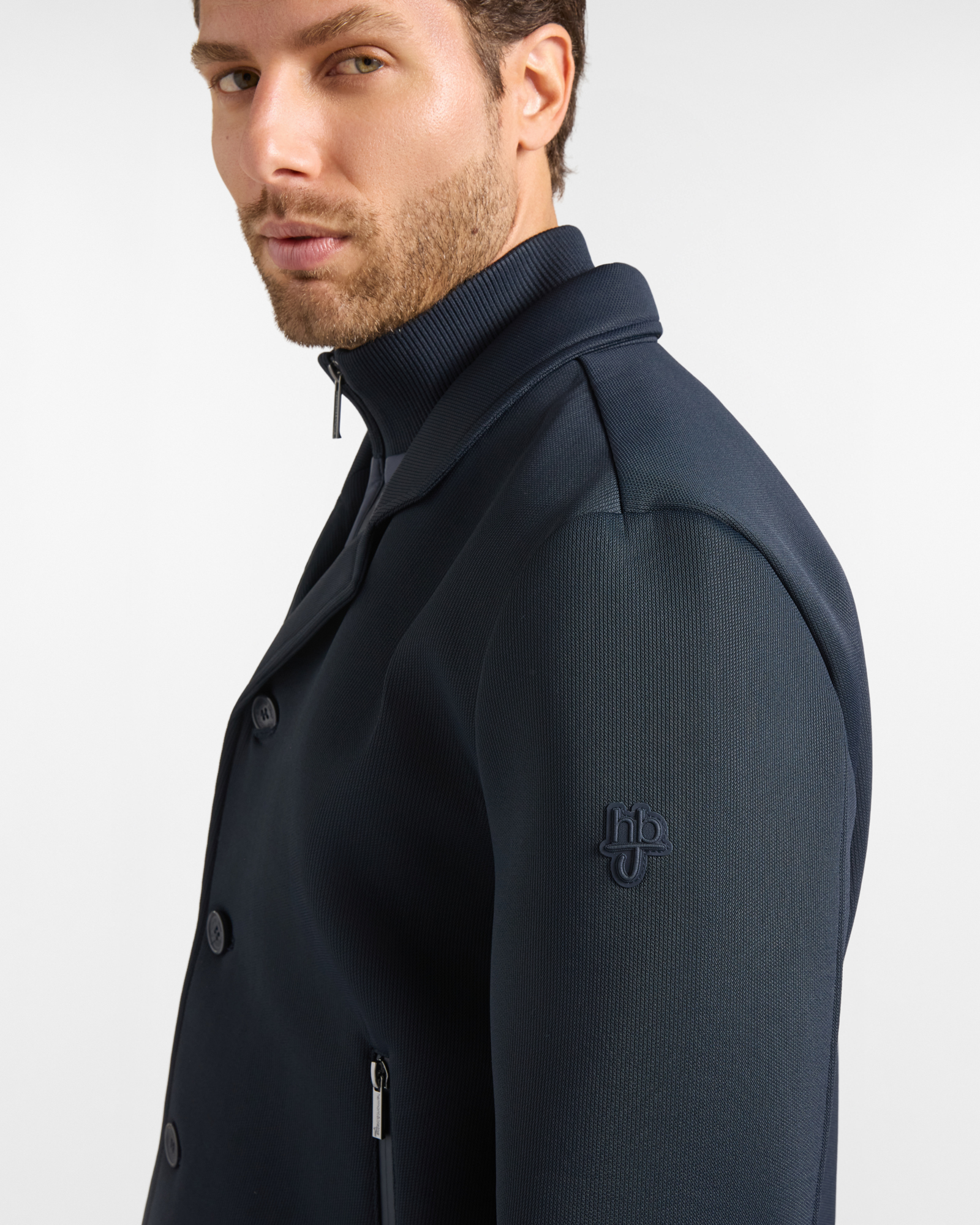 Giubbino HBJ Uomo con Davantino Staccabile, BLU SCURO, large