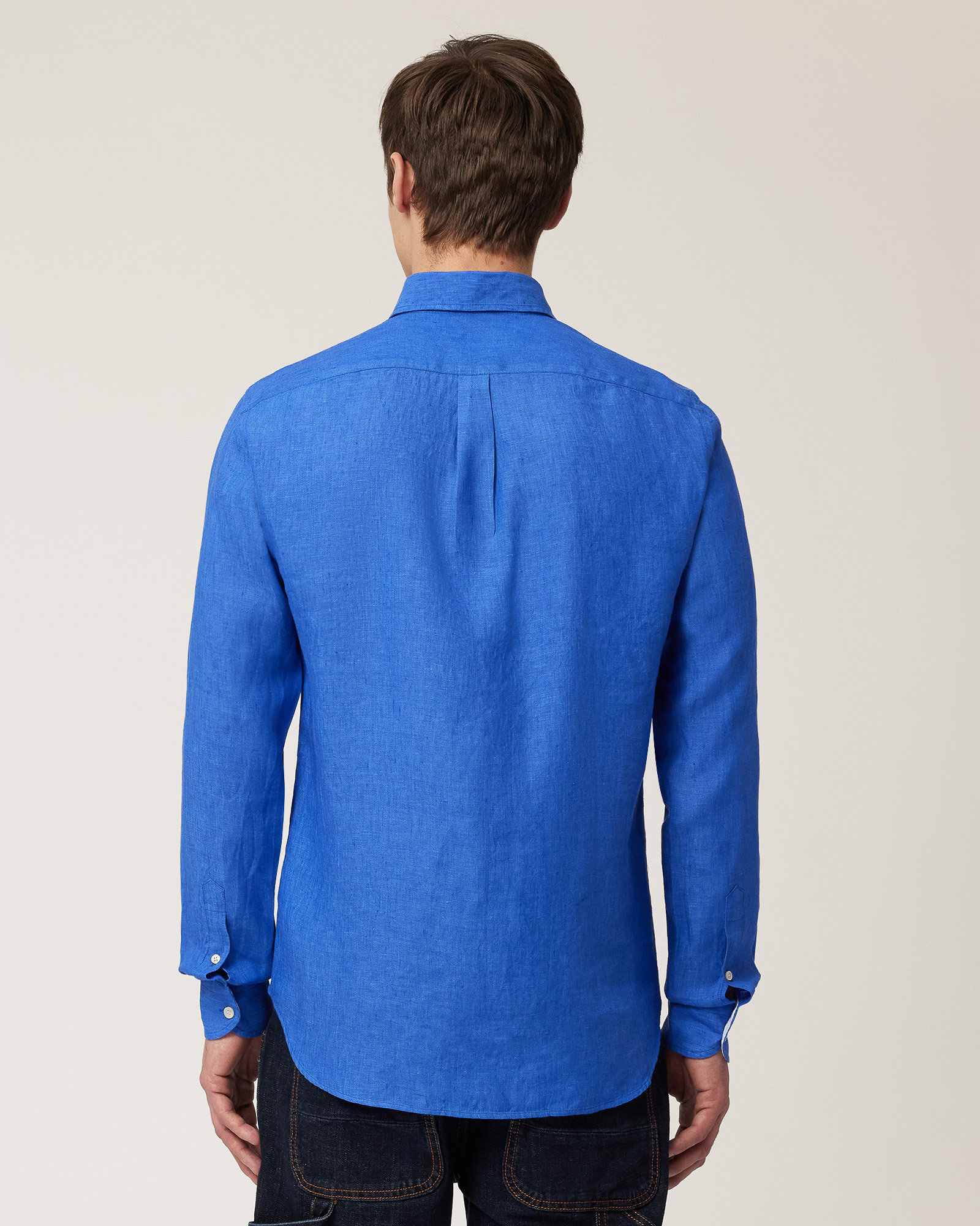 Linen Shirt with Dachshund, Hydrangea, large image number 1