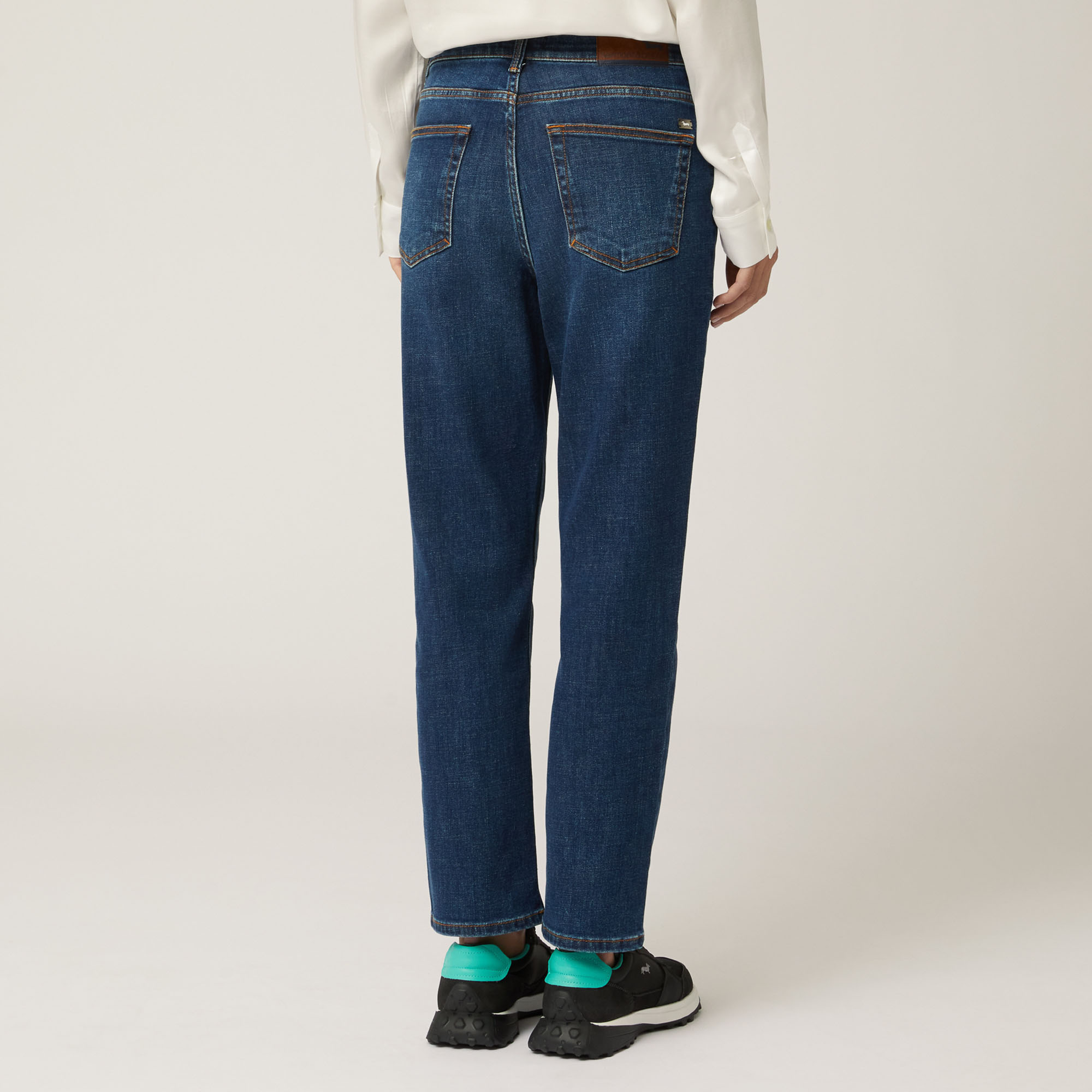 Pantalone Cinque Tasche In Denim Regular Fit, Blu Denim, large image number 1