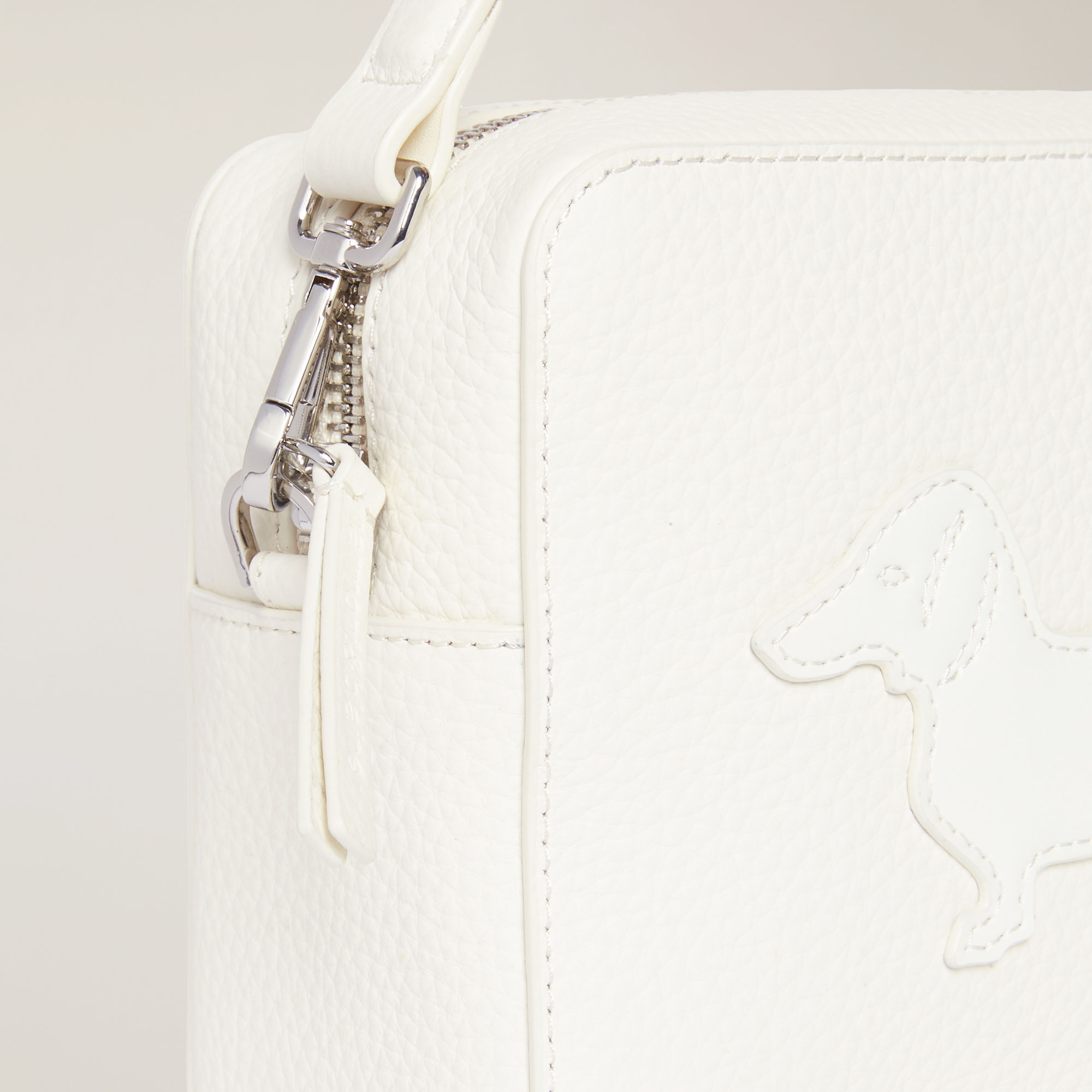 Carina Camera Bag With Logo in White Luxury Italian View all Harmont