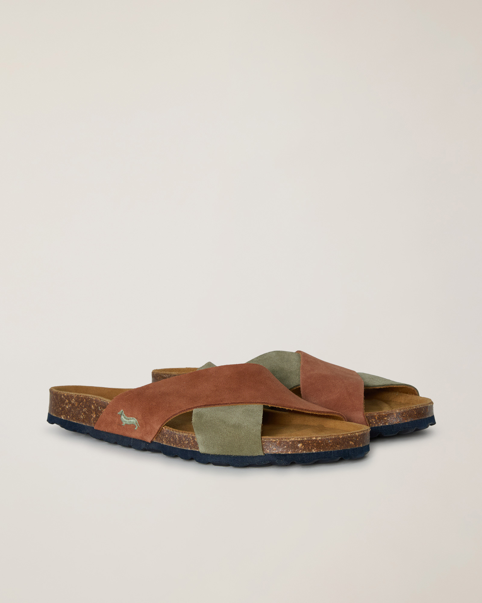 Sandal with crossover strap, Brown, large image number 1