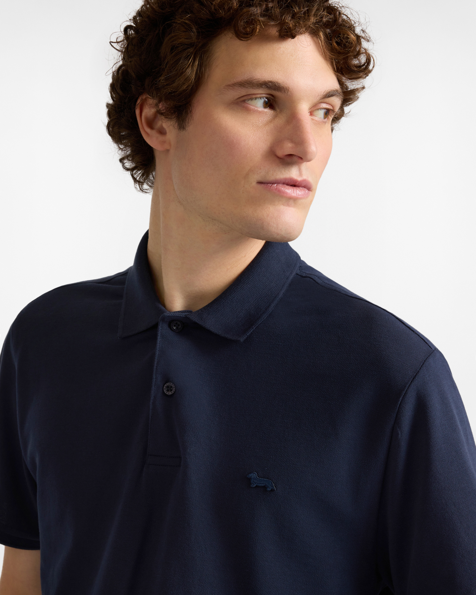 Basic polo shirt in Supima&reg; cotton, Blue, large image number 2