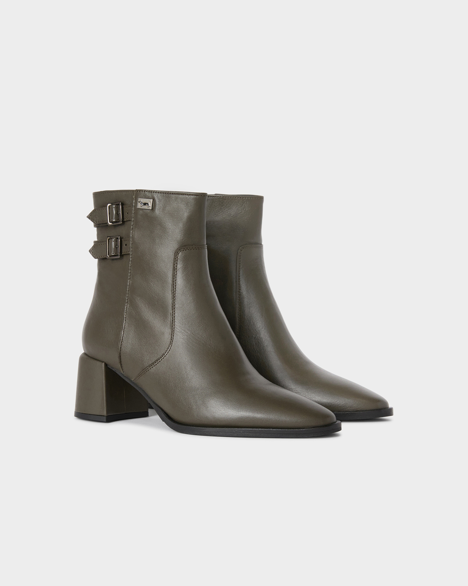 Ankle Boot with Side Buckles