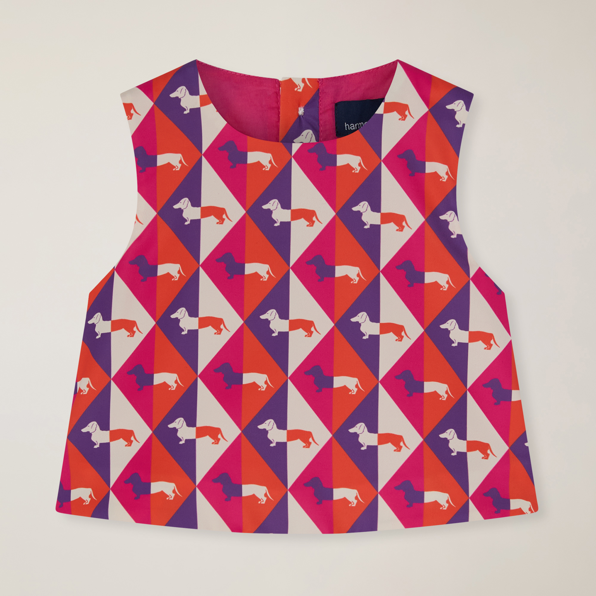 Blouse with geometric print 