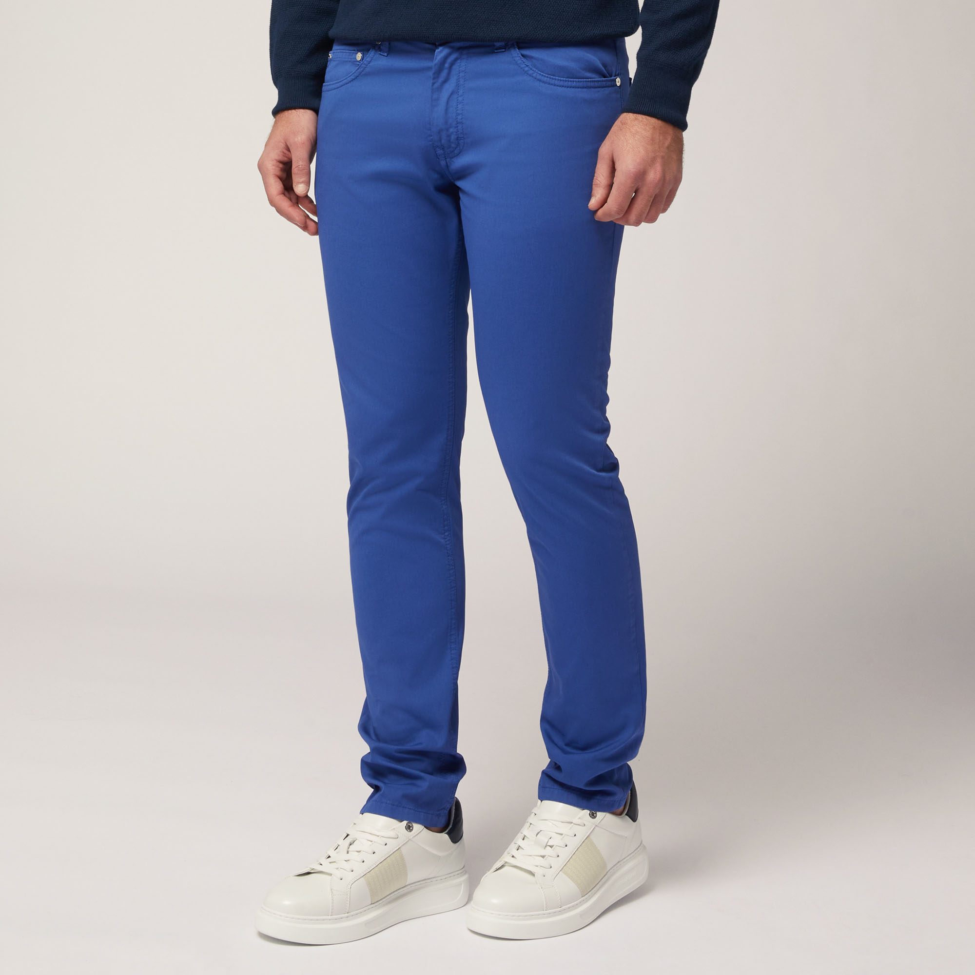 Narrow Five-Pocket Pants, Hydrangea, large