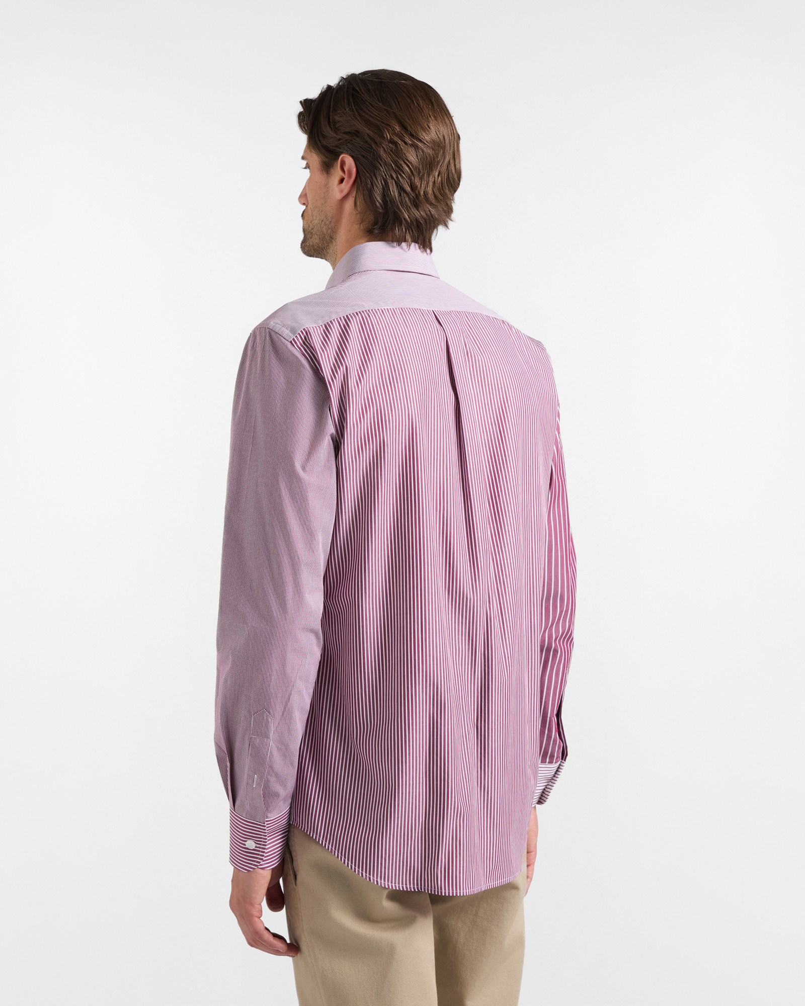 Camicia Piazzetta Uomo patchwork righe Regular Fit, ROSSO, large
