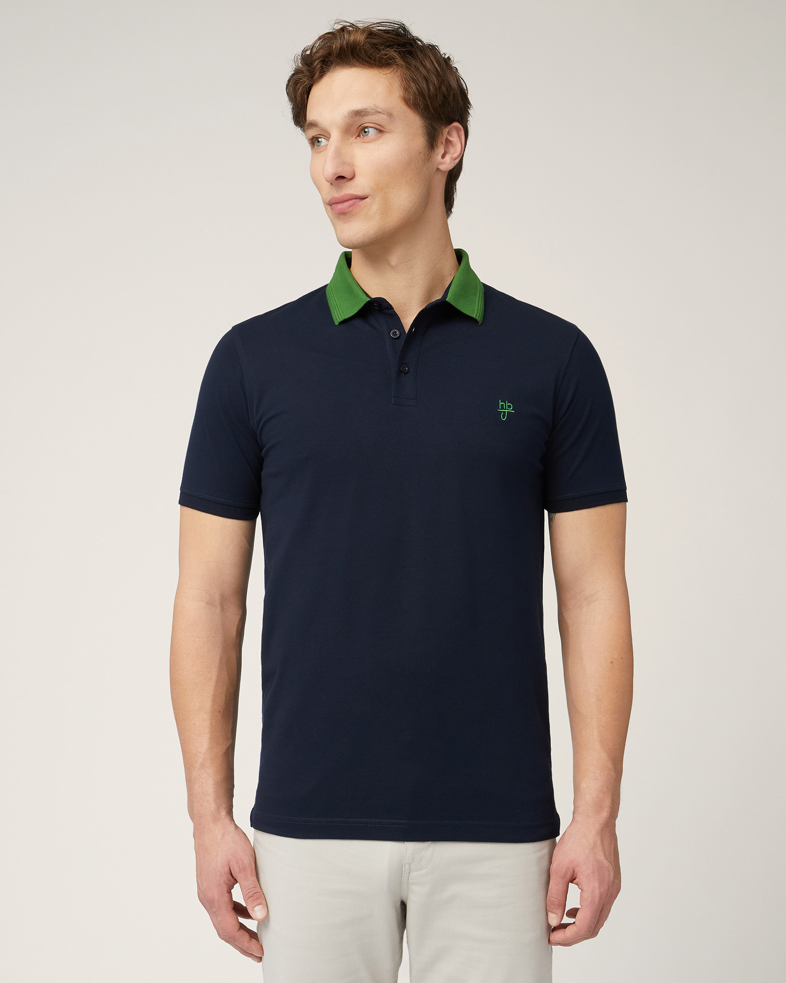 Polo Con Collo 3D A Contrasto