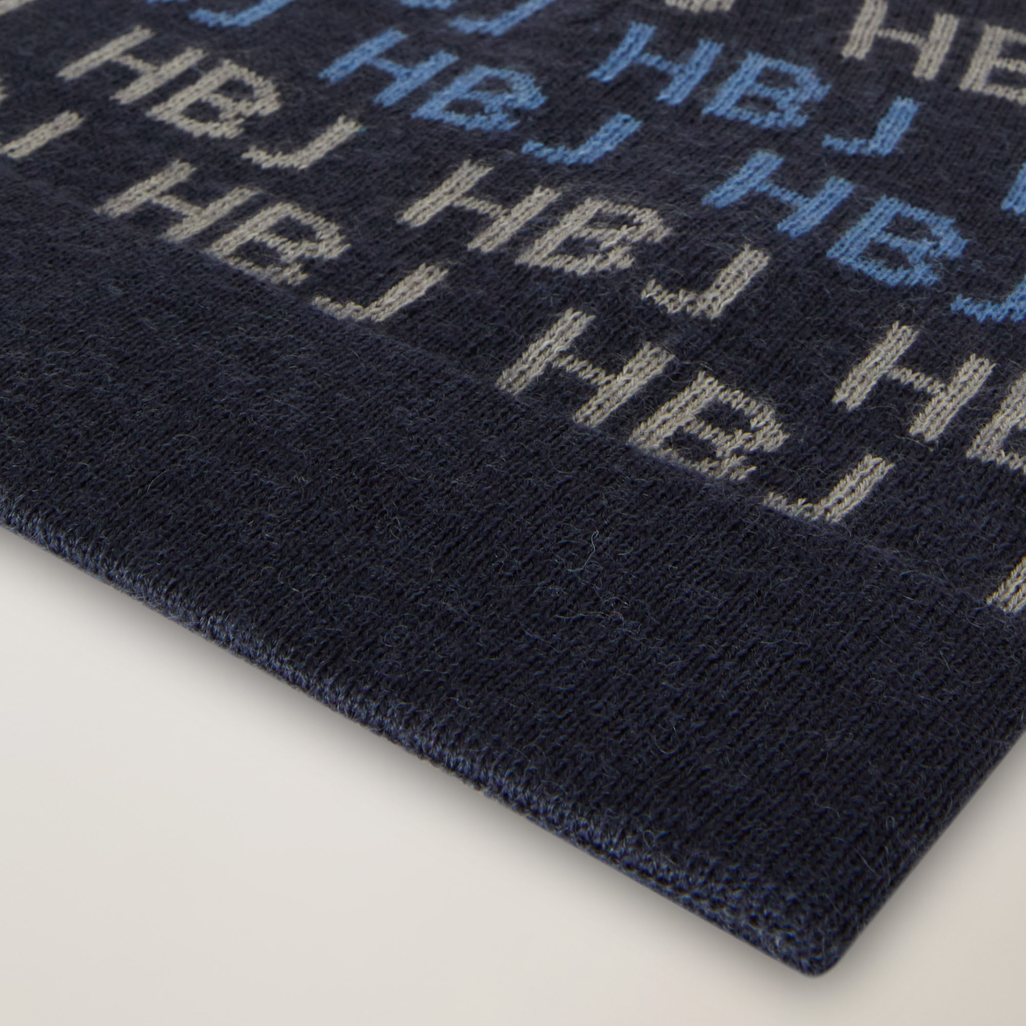Berretto In Misto Lana Con Logo Hbj All-Over, Light Blue, large image number 1