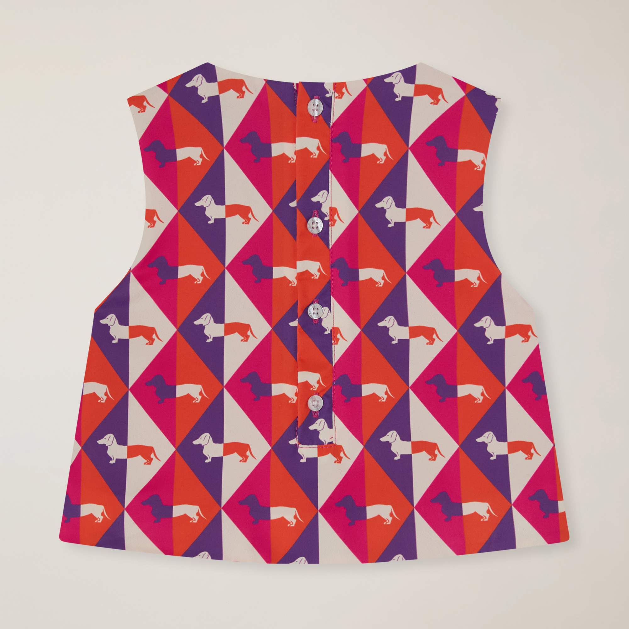 Blouse with geometric print 