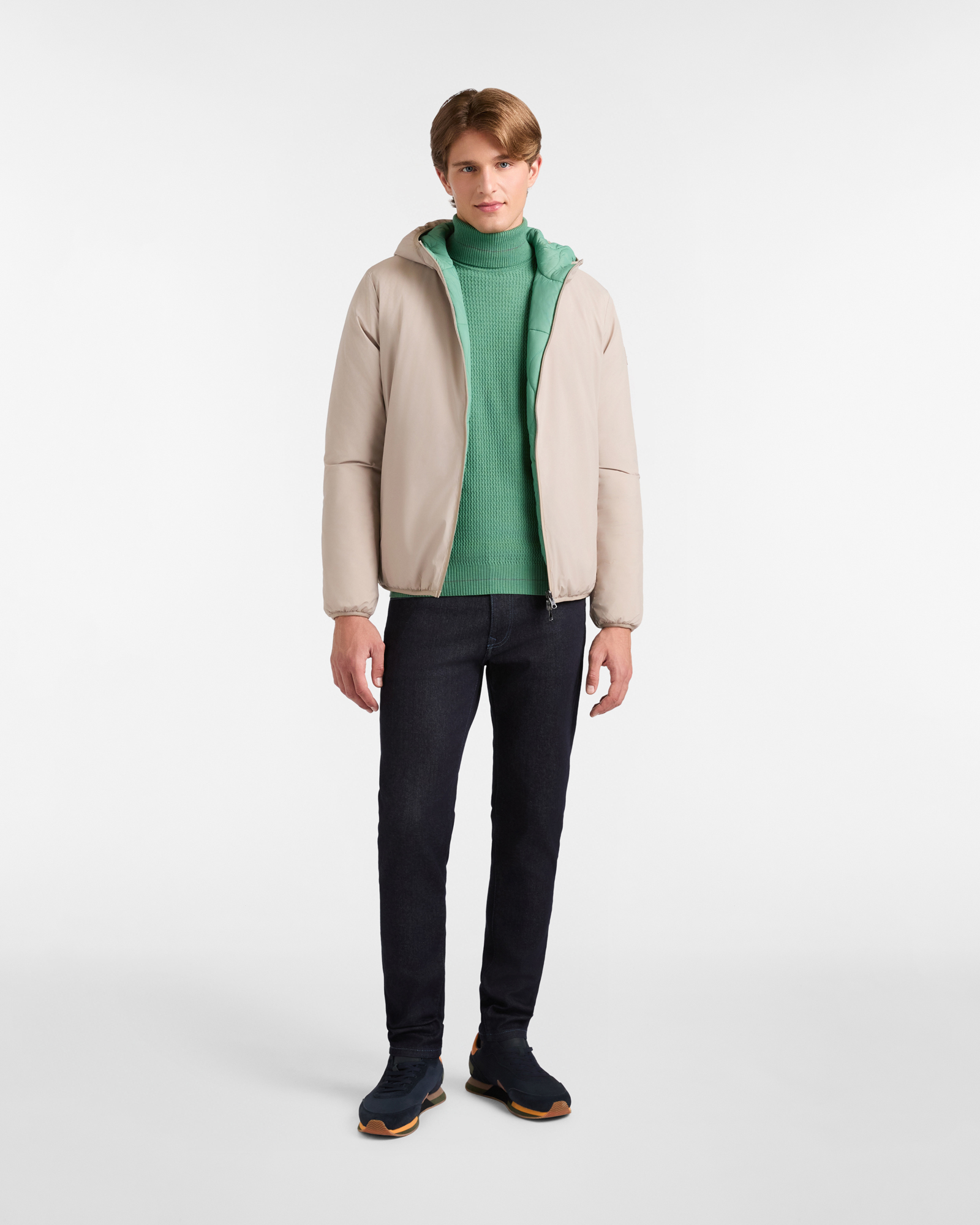 Slim Fit Five-Pocket Jeans in Stretch Denim, Denim Blue, large image number 3