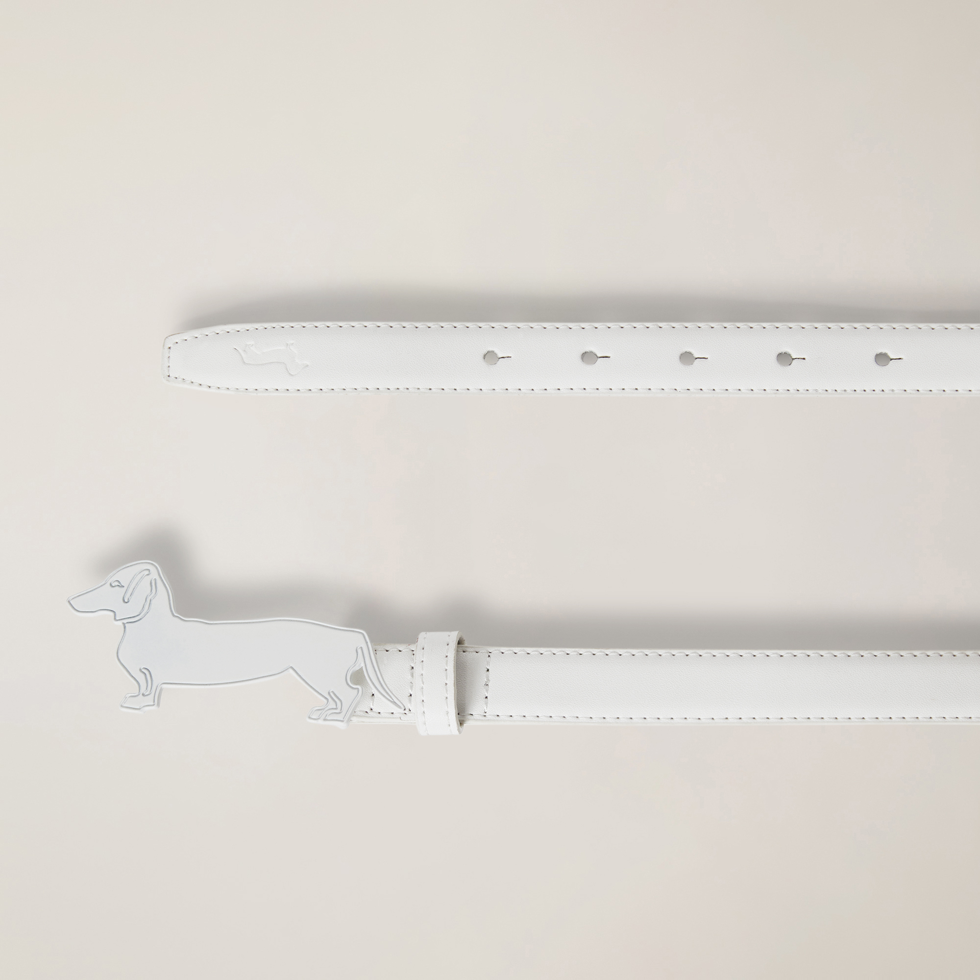 Belt with dachshund buckle