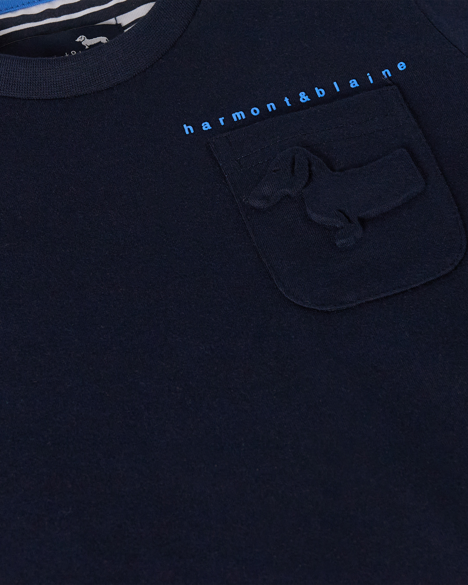 T-shirt with embossed print, Navy Blue, large image number 2