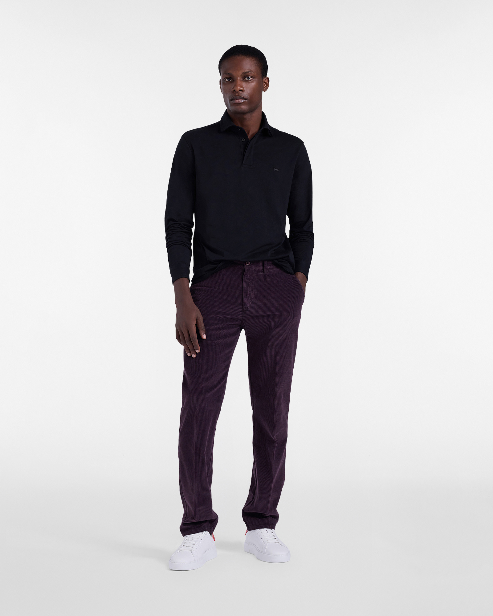 Chino Trousers in Corduroy, Dark Red, large image number 3