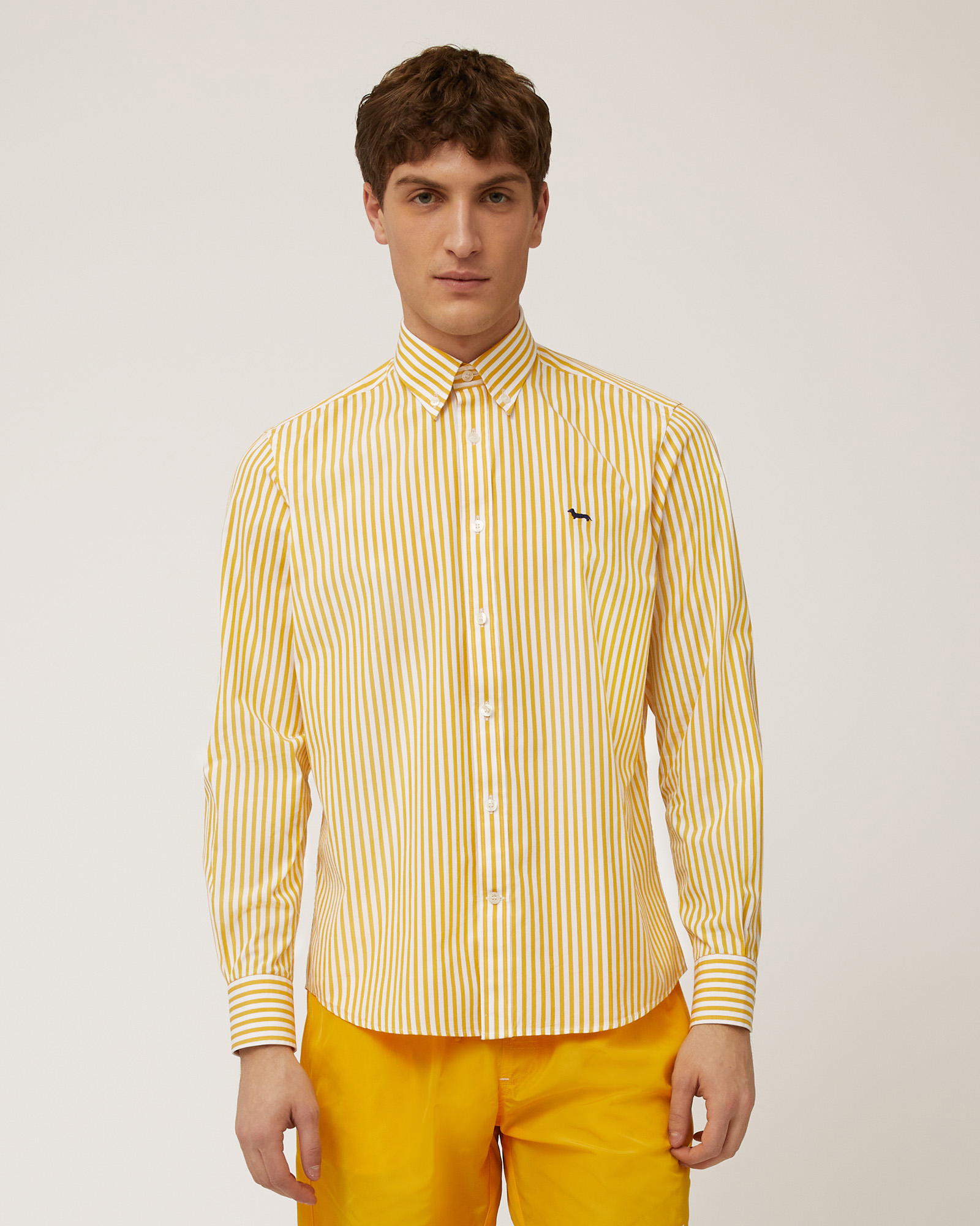 Sorbet Stripe Shirt, Canary Yellow, large
