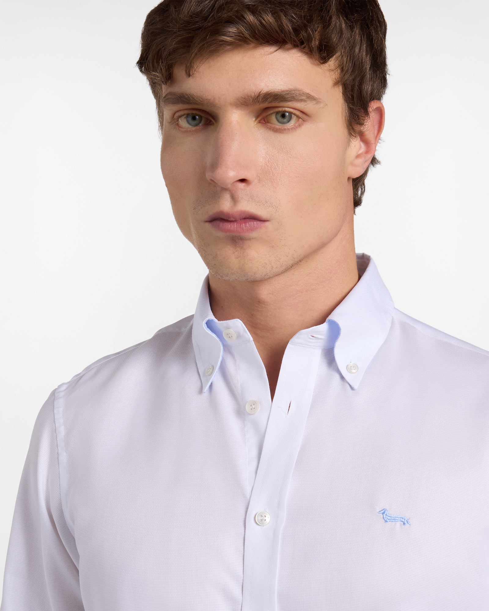 Men's structured cotton shirt, White, large image number 2