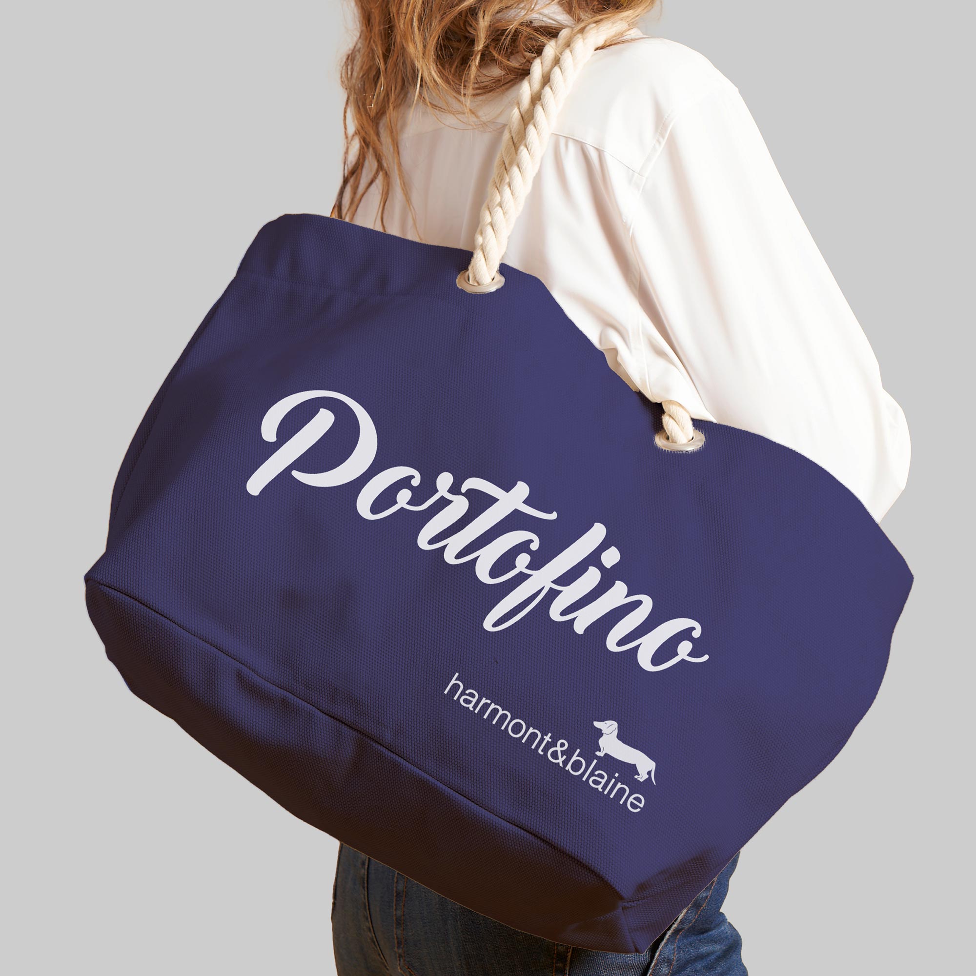 Shopping Bag Portofino, BLU DENIM, large image number 1