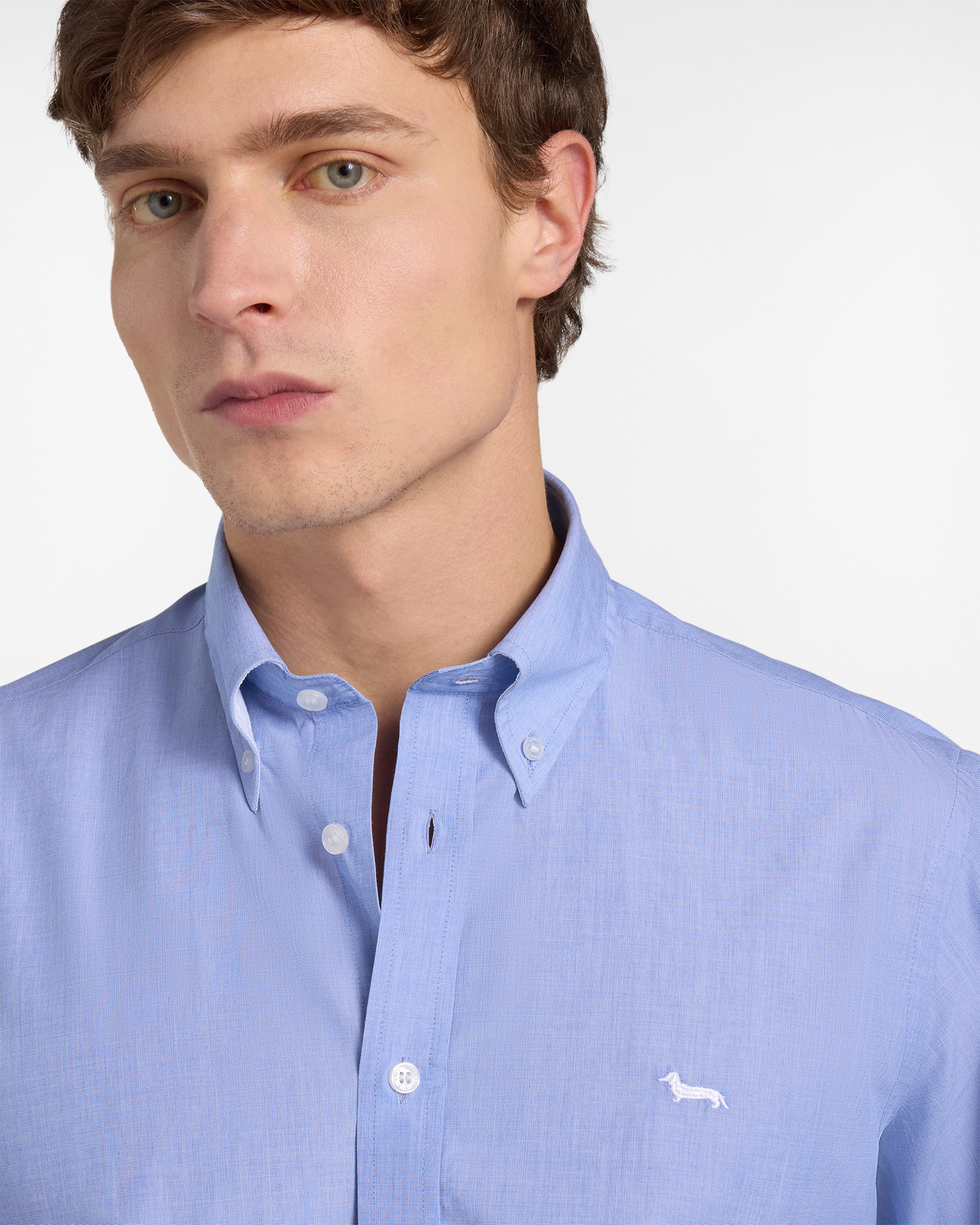 Men's solid color shirt, Blue, large image number 2