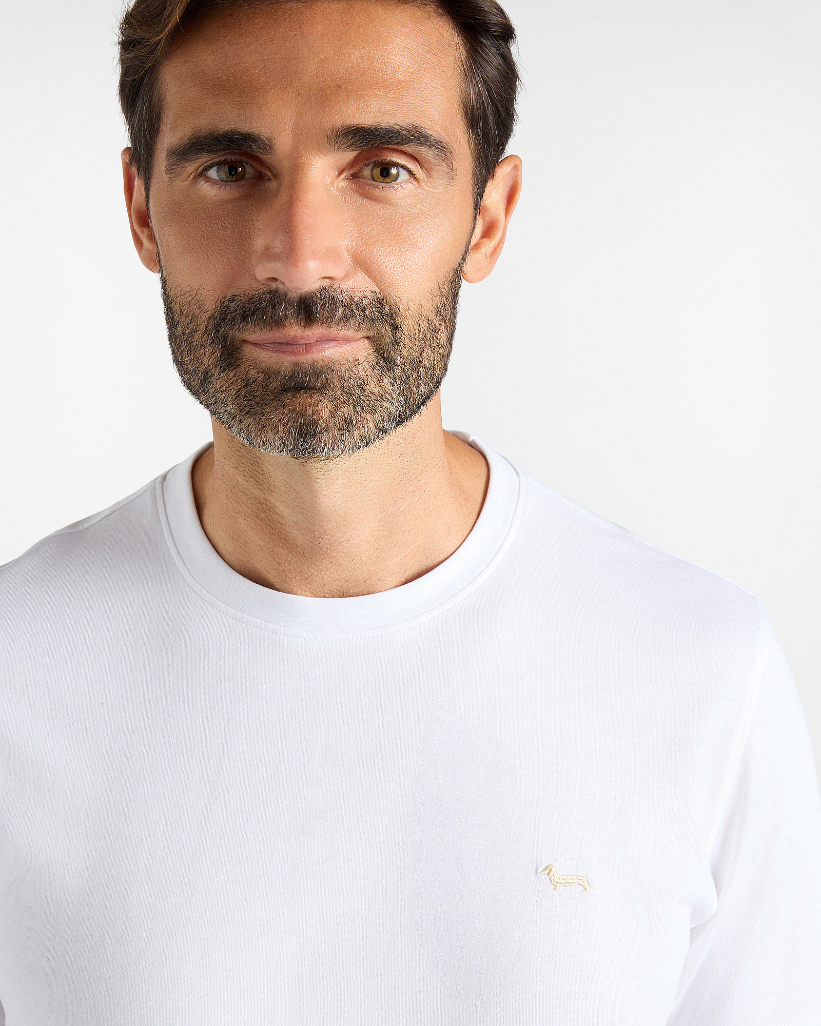 T-shirt Uomo in 100% puro cotone Narrow Fit, BIANCO, large image number 2