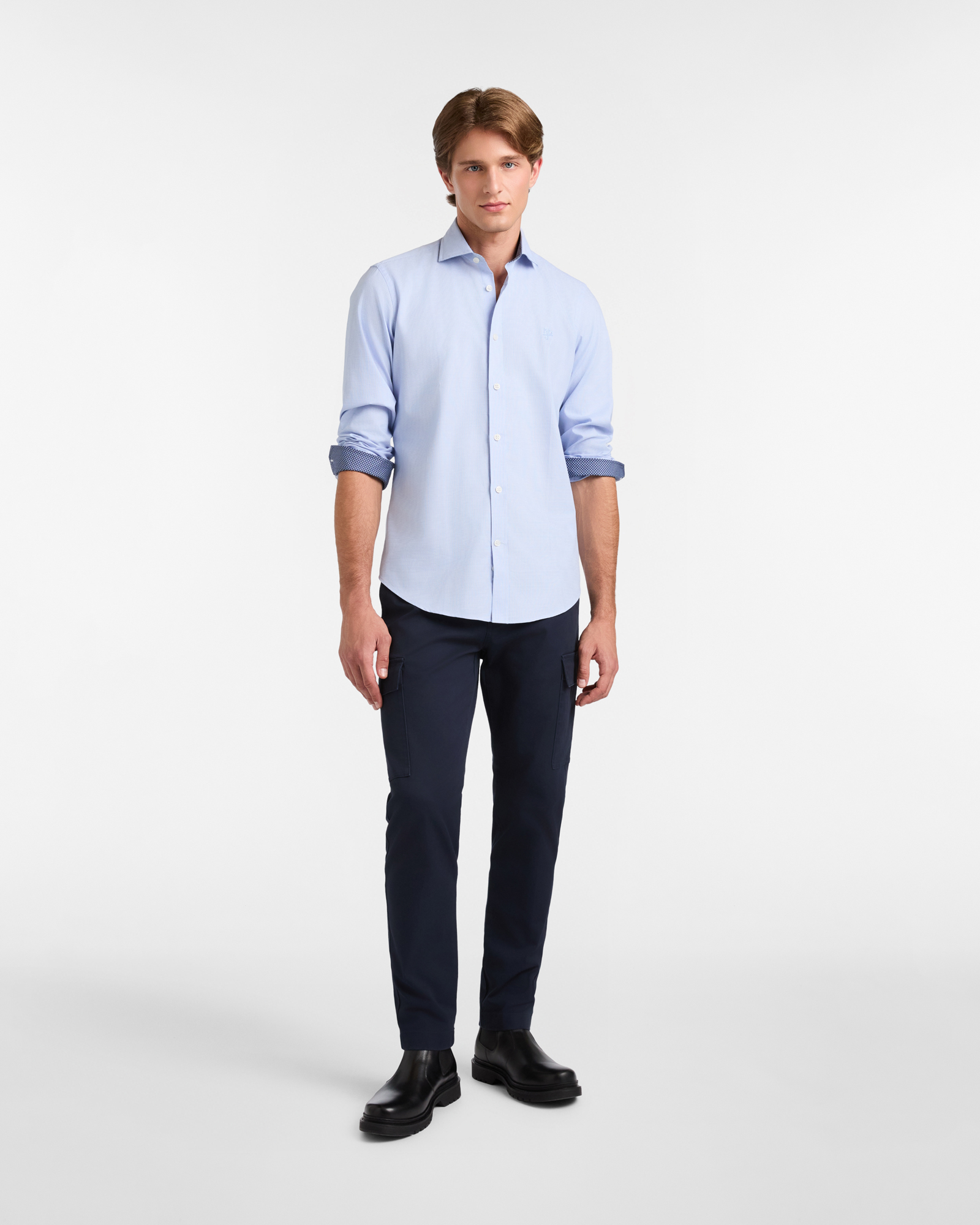 Pantaloni Cargo De-Stressed Fit, Blu Scuro, large image number 3