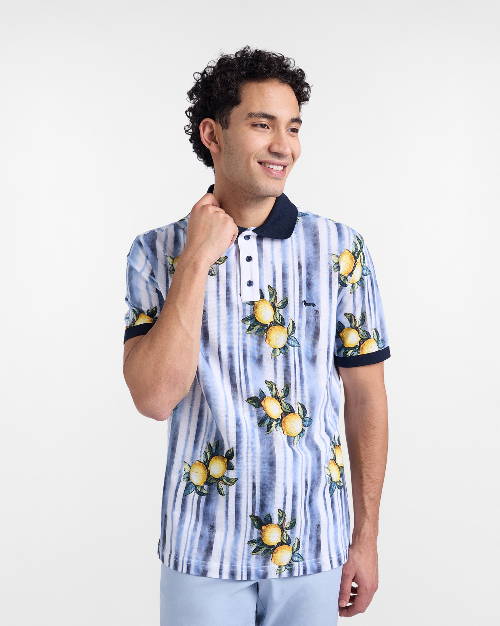 All-over print polo shirt