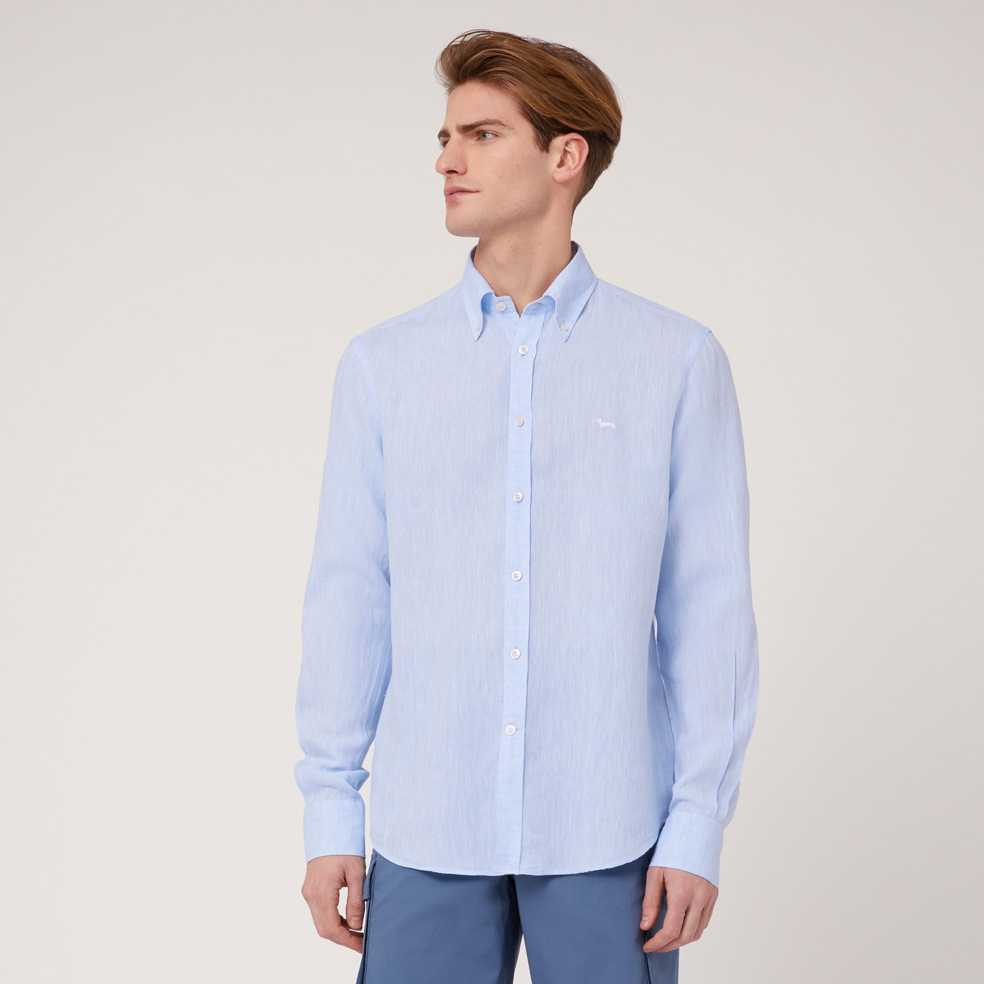 Linen Shirt, Sky Blue, large