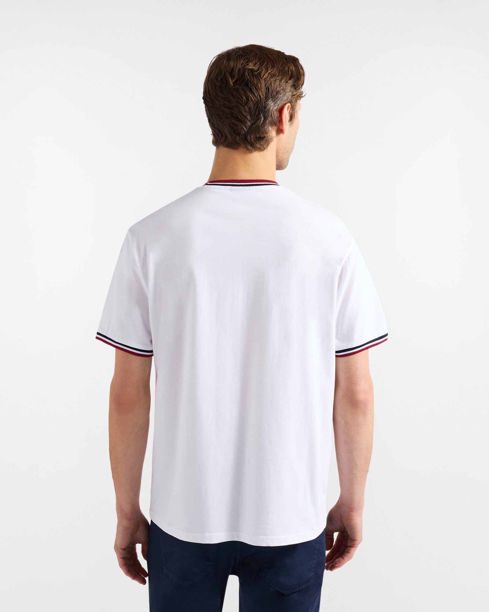Relaxed-fit T-shirt with piping
