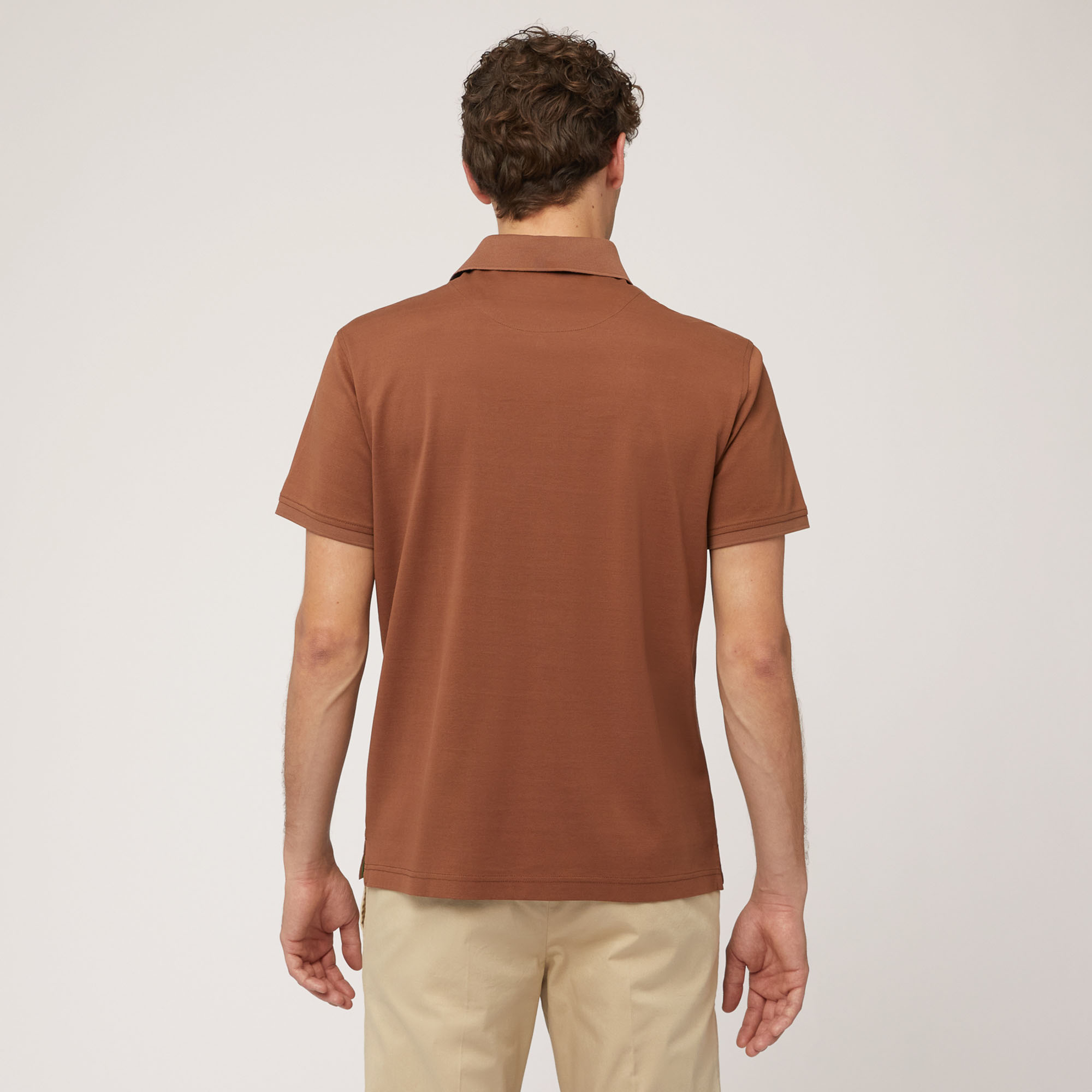 Polo with Printed Details, Brown, large image number 1
