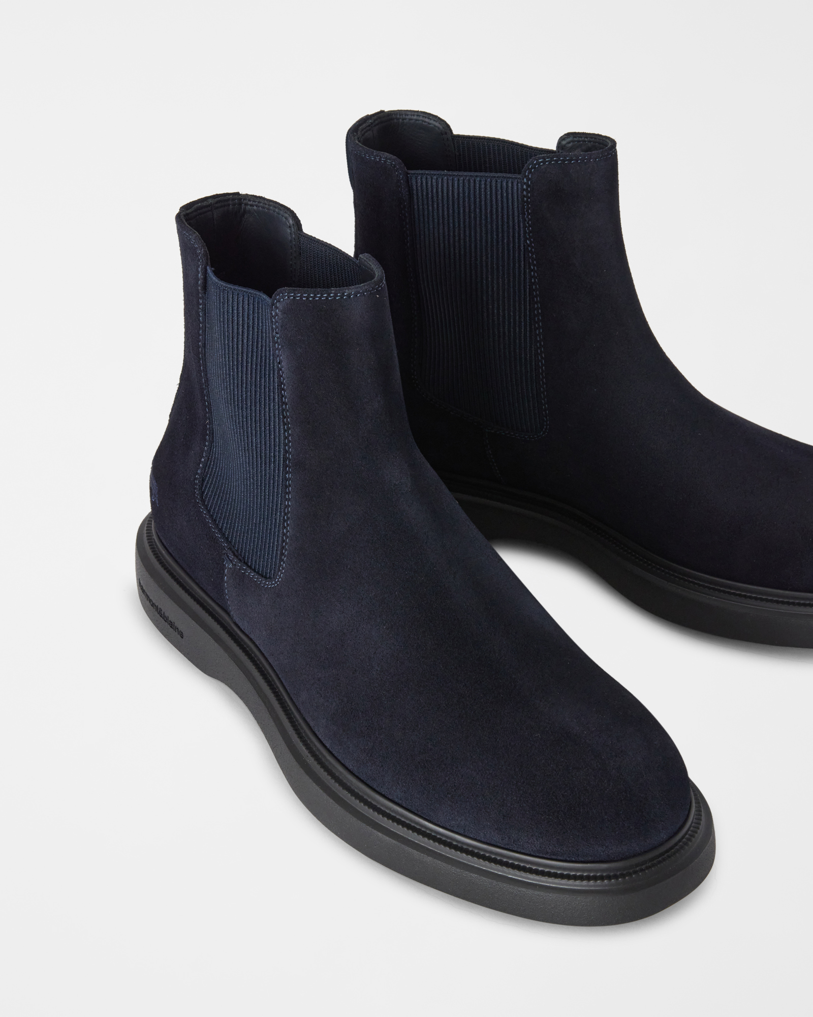 Men's dark Chelsea boot in suede, BLUE, large