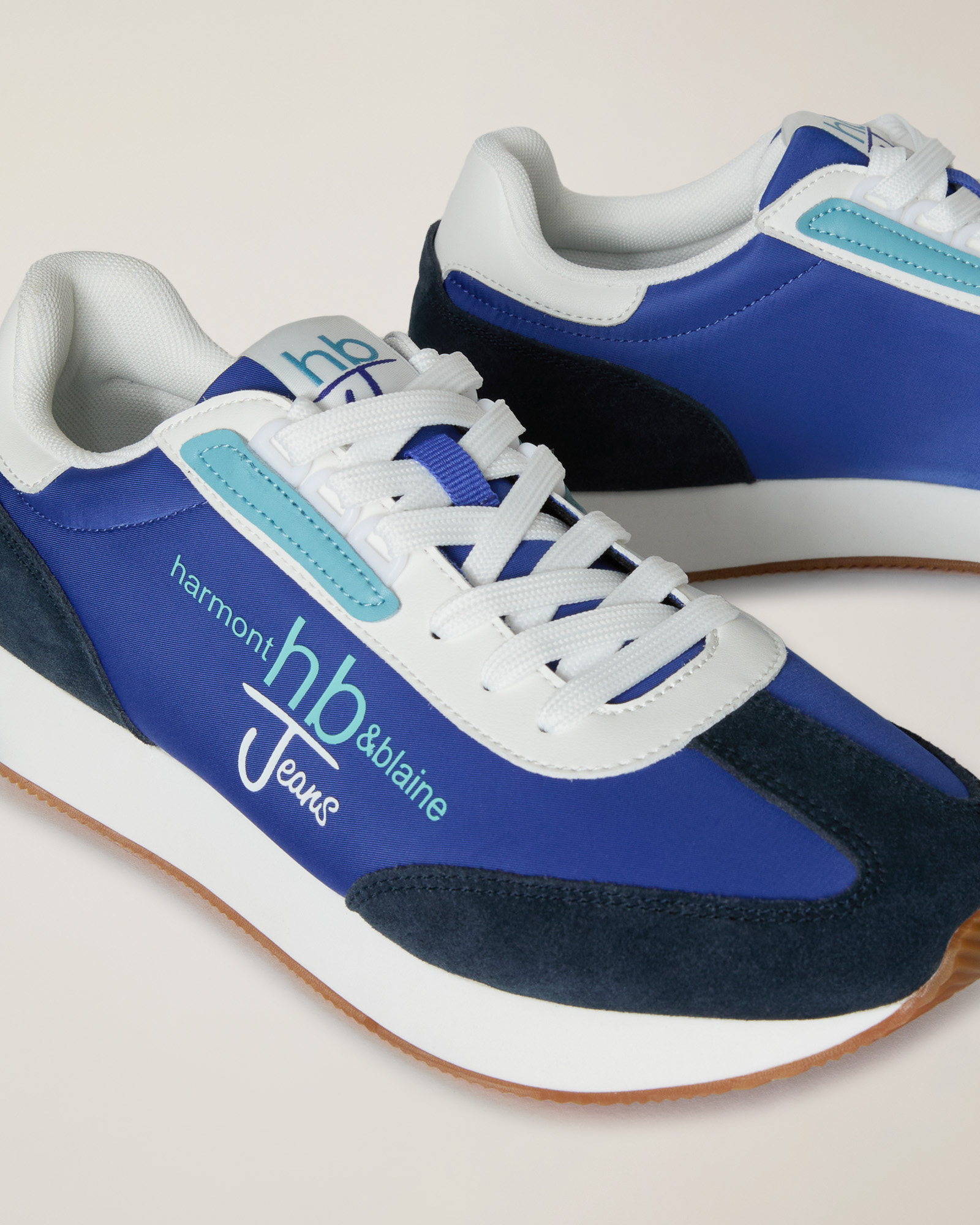 Running Sneakers with Logo, Dark Blue, large image number 3