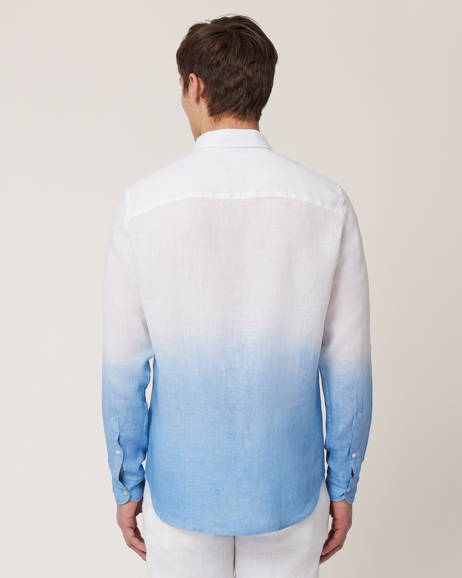 Gradient Print Shirt, White, large image number 1