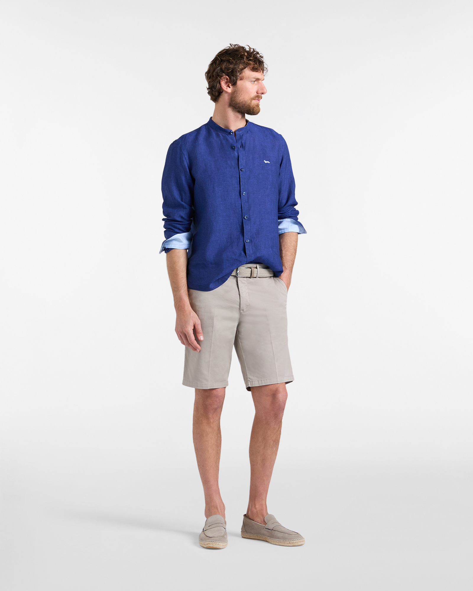 Bermudas b&aacute;sicas de hombre regular fit, Gris, large image number 3