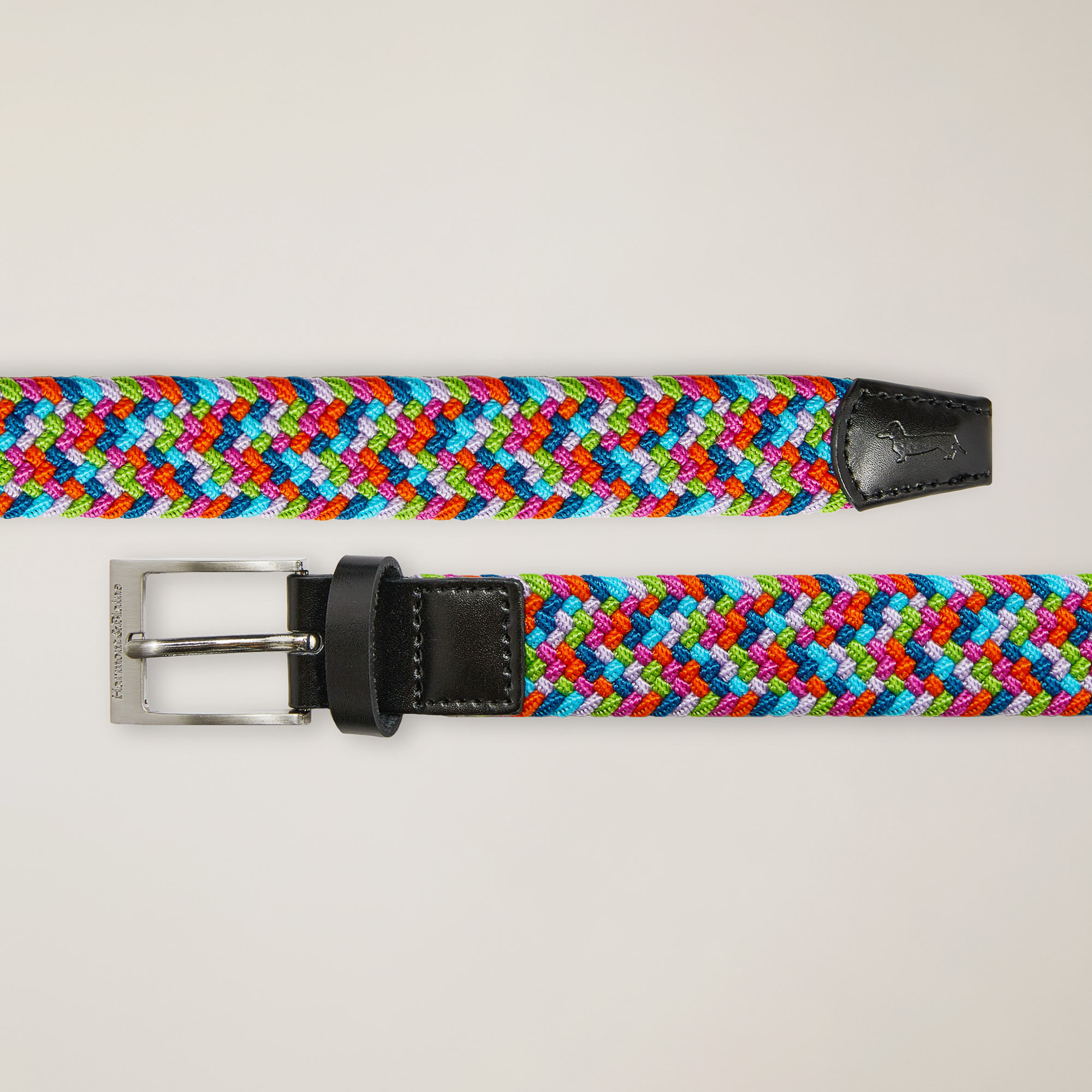 Elasticated woven belt, multicolor, large image number 1