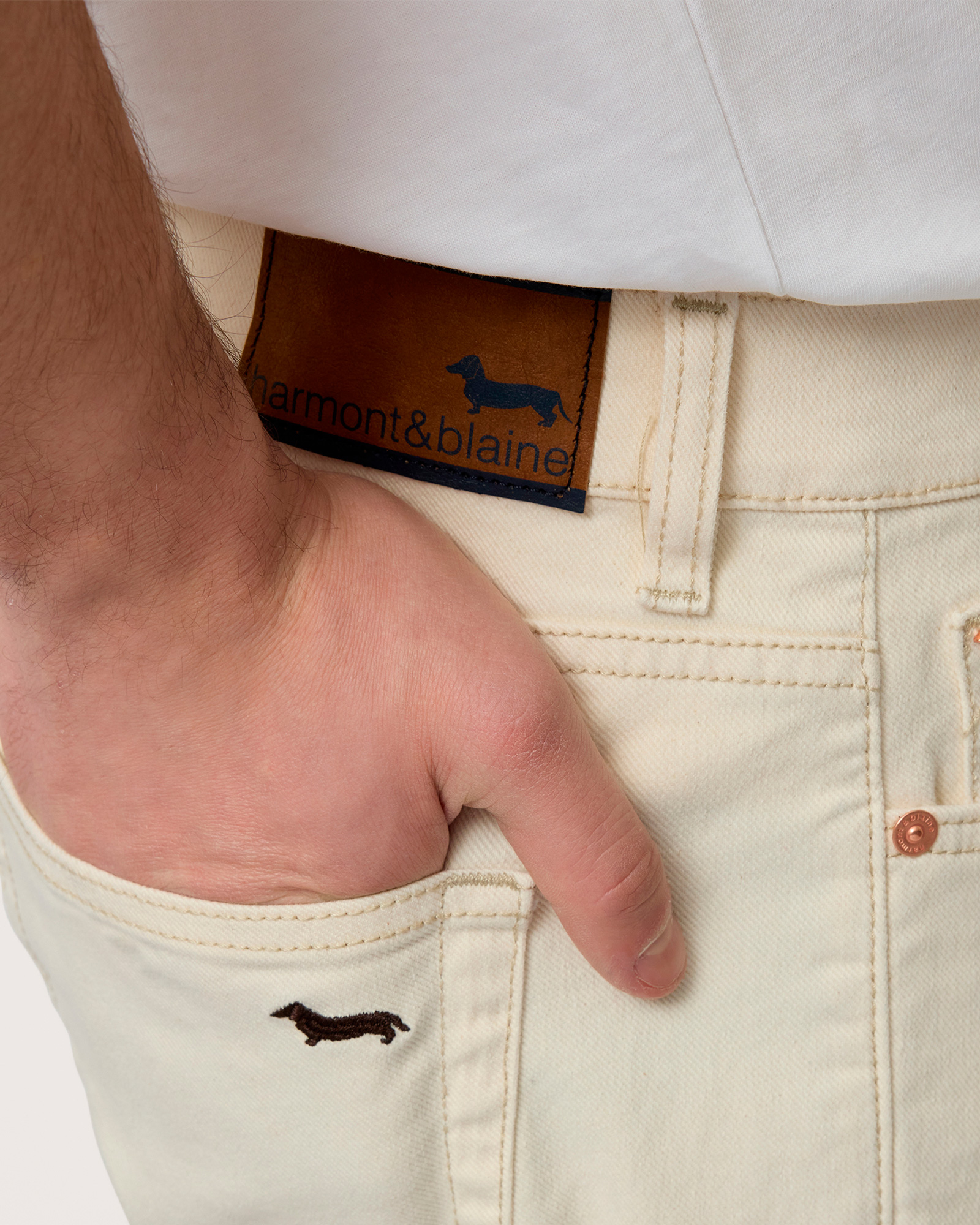 Straight Fit Pants, Creamy White, large image number 2