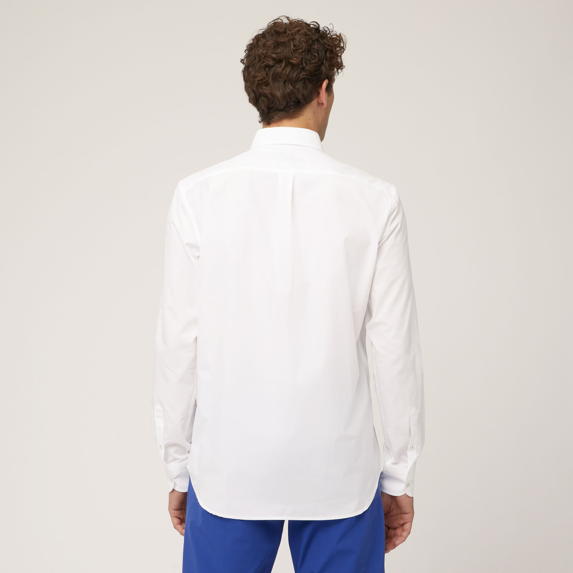 Cotton Shirt with Double Pocket, White, large image number 1