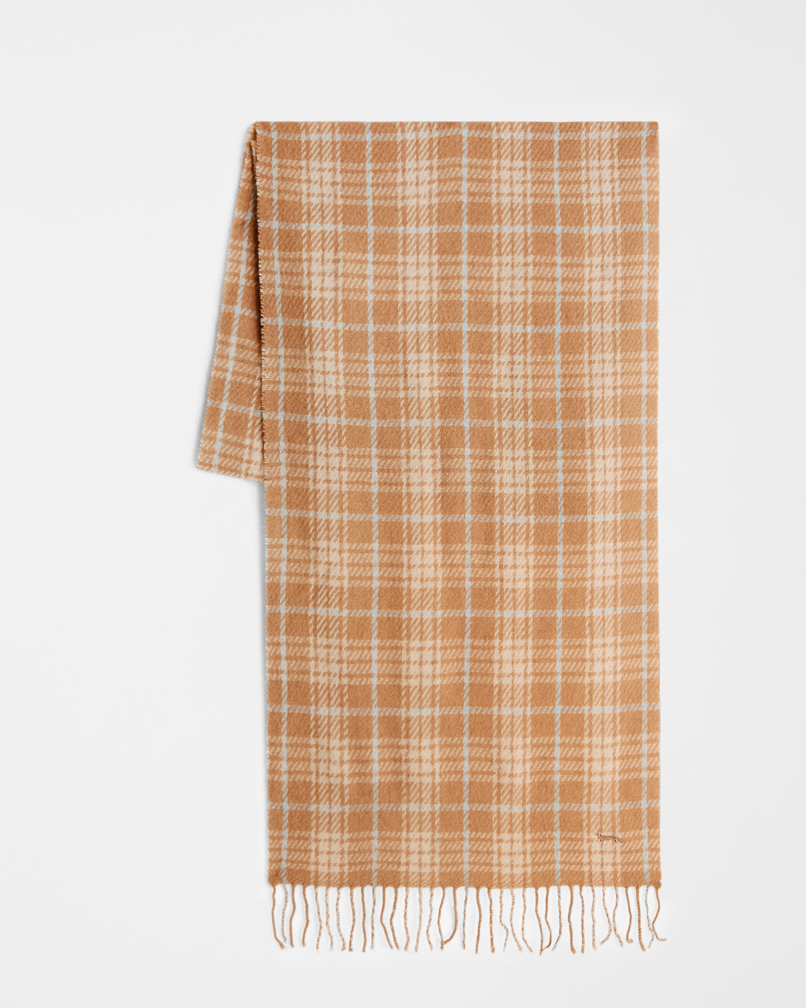 Sciarpa in Puro Cashmere "Cortina a Colori", Uomo, Beige, Taglia: UNI