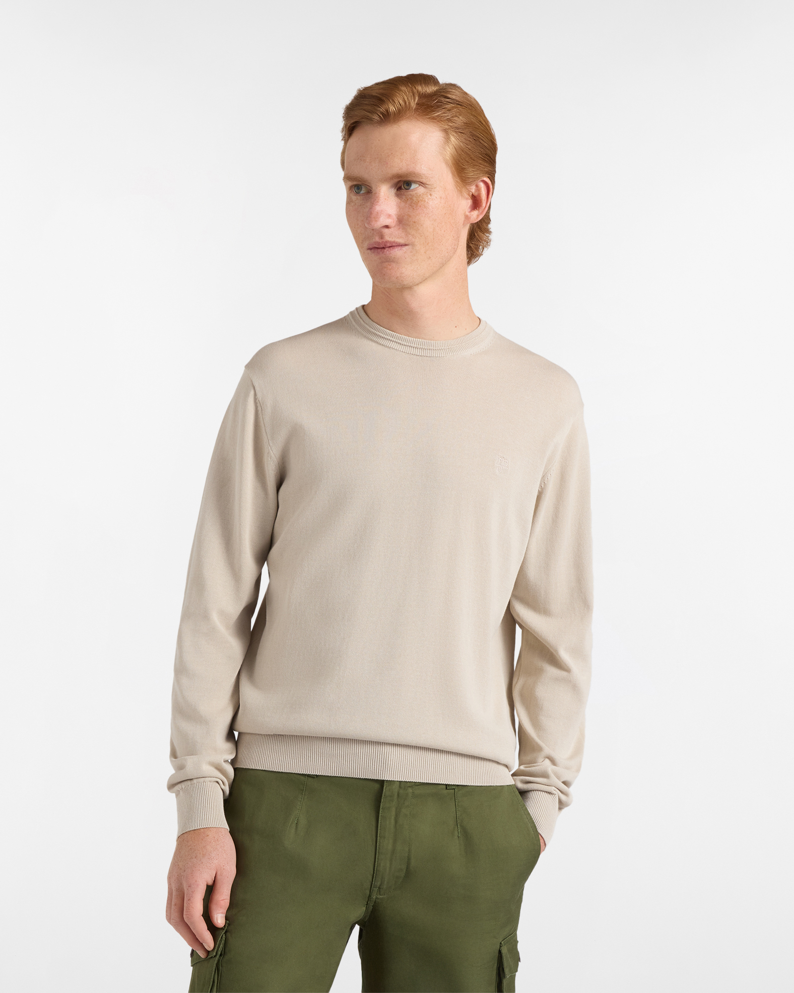 Girocollo Uomo in Cotone Crepe