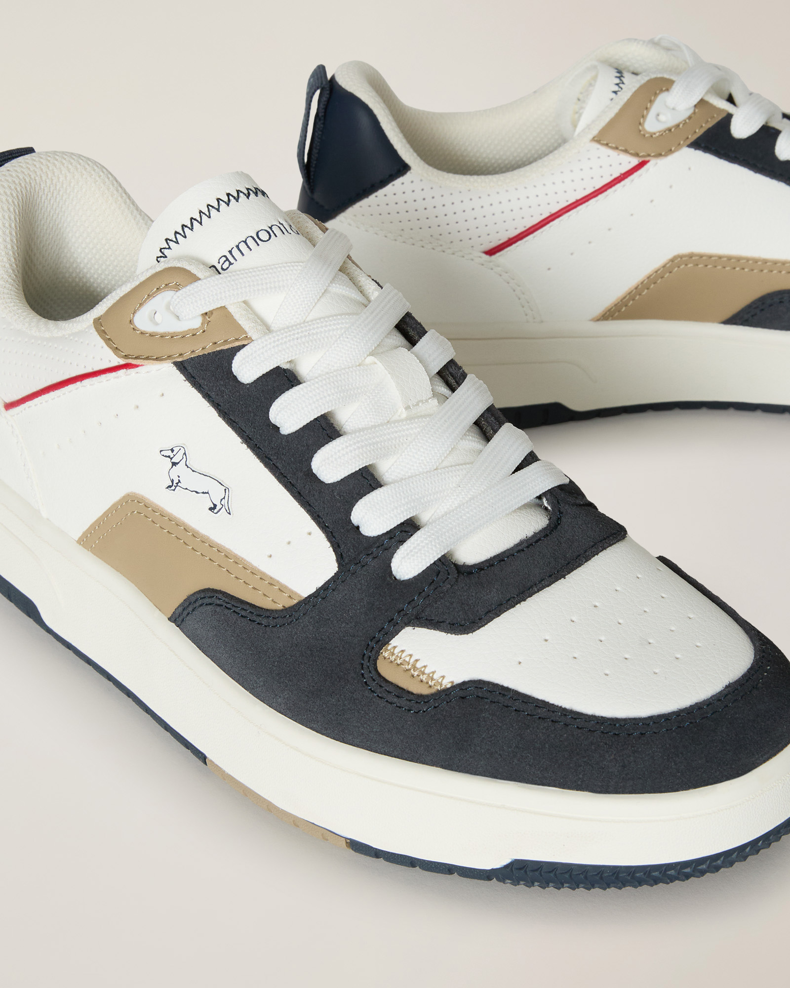 Sneaker Mix Di Materiali, Blu/Bianco, large image number 3