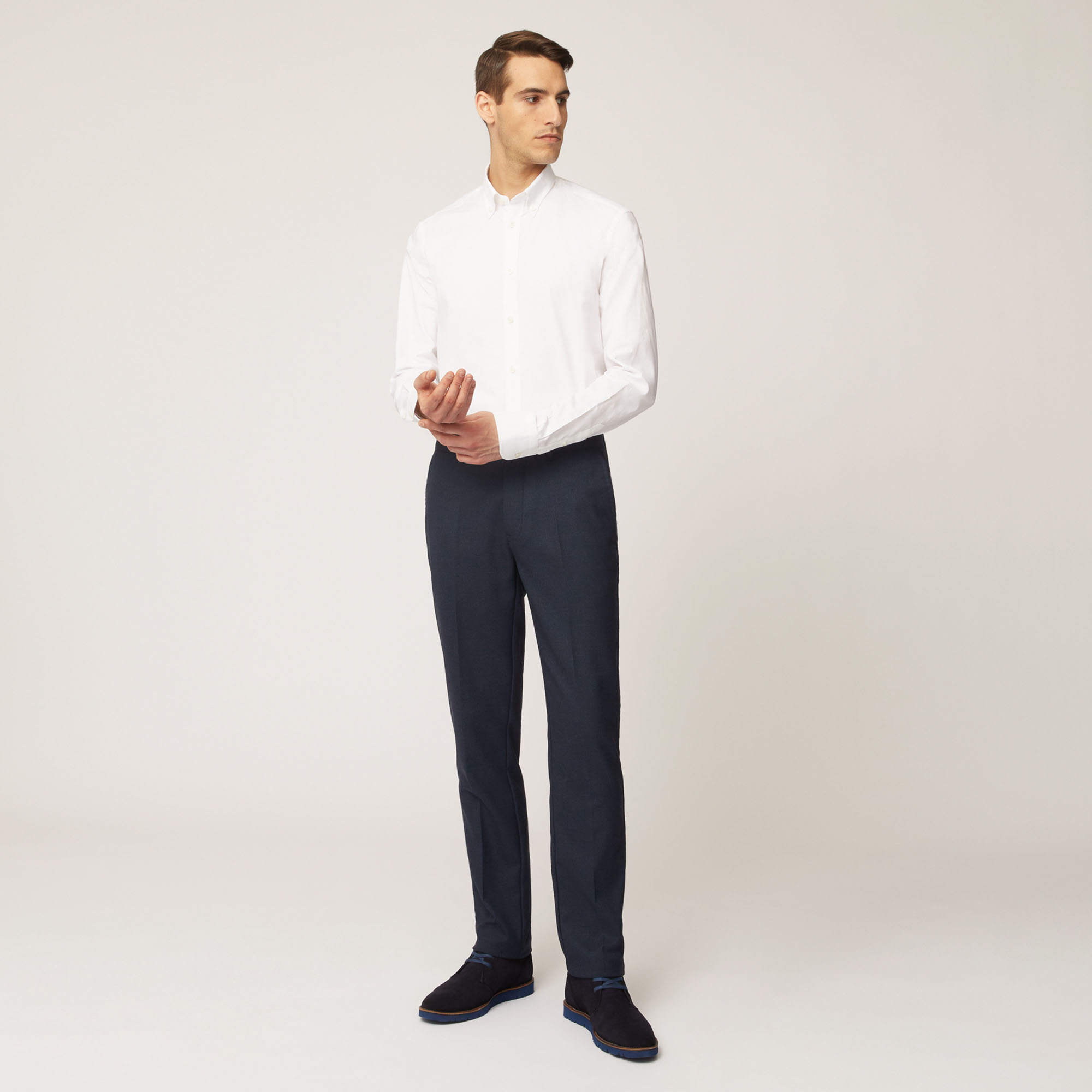 Pantalone Chino In Cotone Stampato, Light Blue, large image number 3