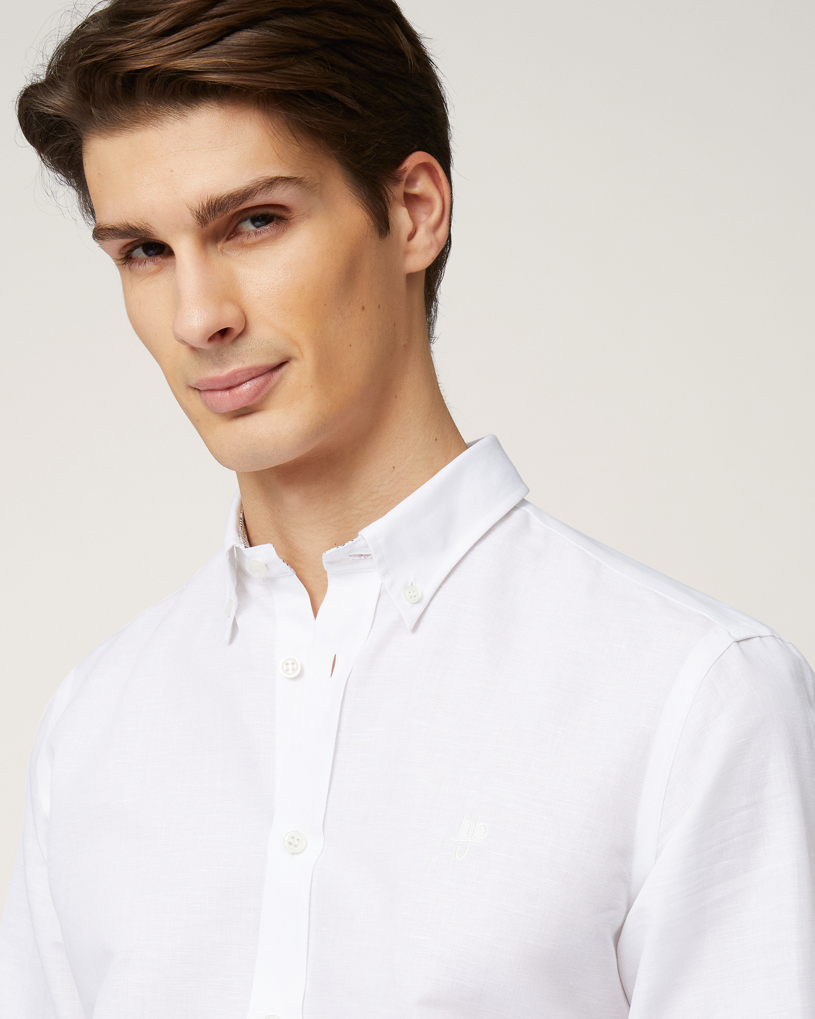 Slub Cotton Shirt, White, large image number 2