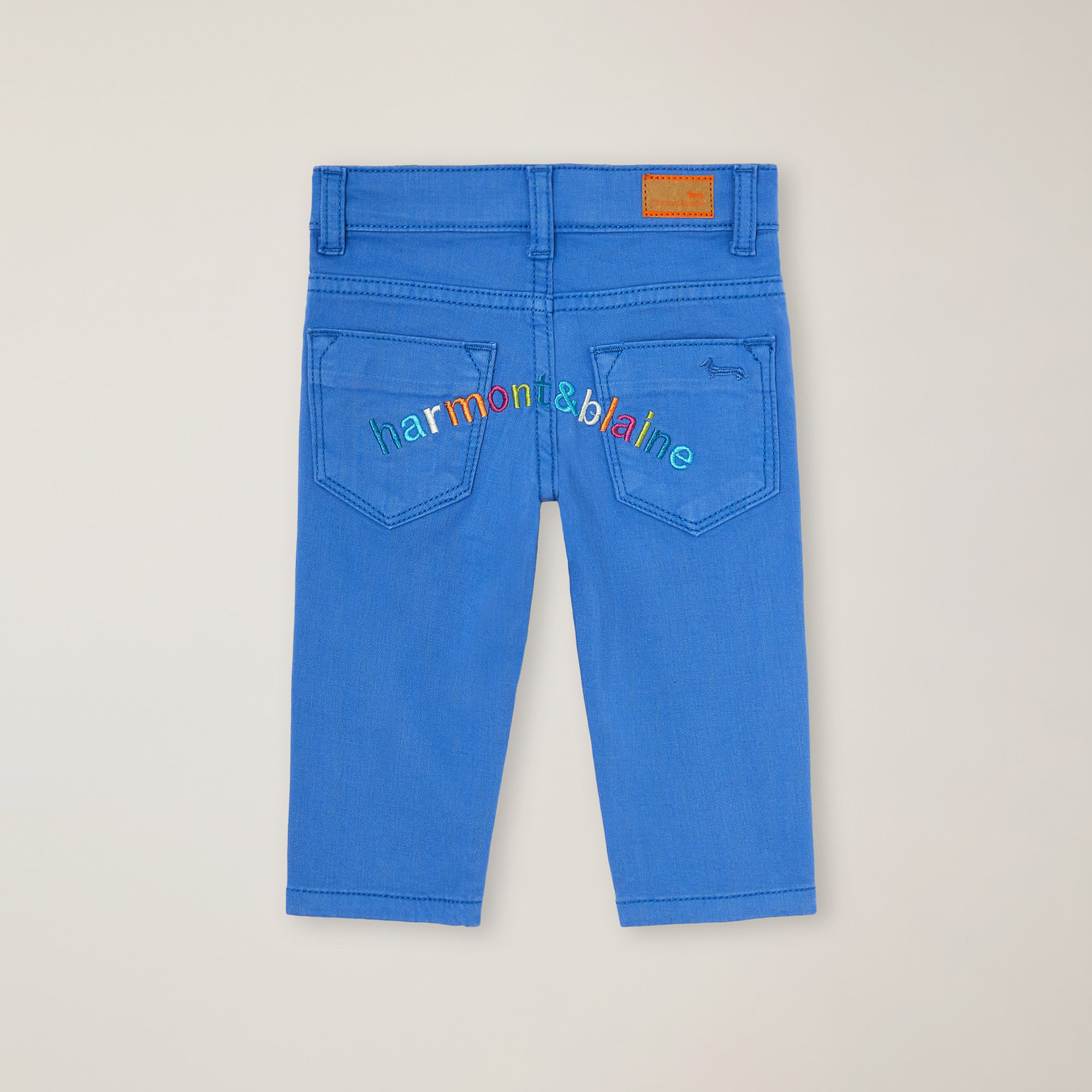 Fünf-Taschen-Hose mit Stickerei auf der Rückseite, Blau-Violett, large image number 1
