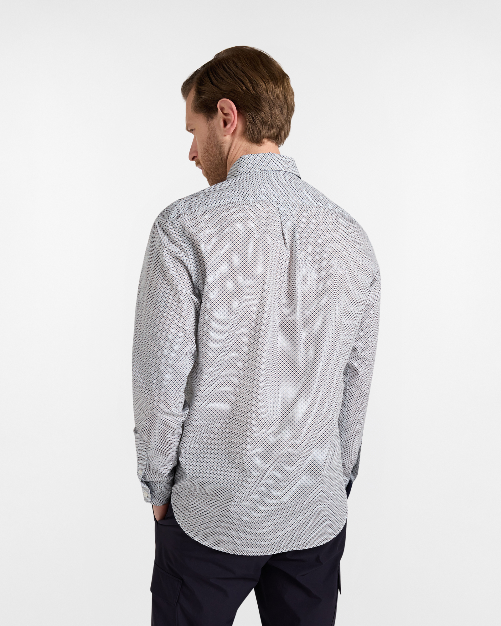 Regular-fit micro-print shirt