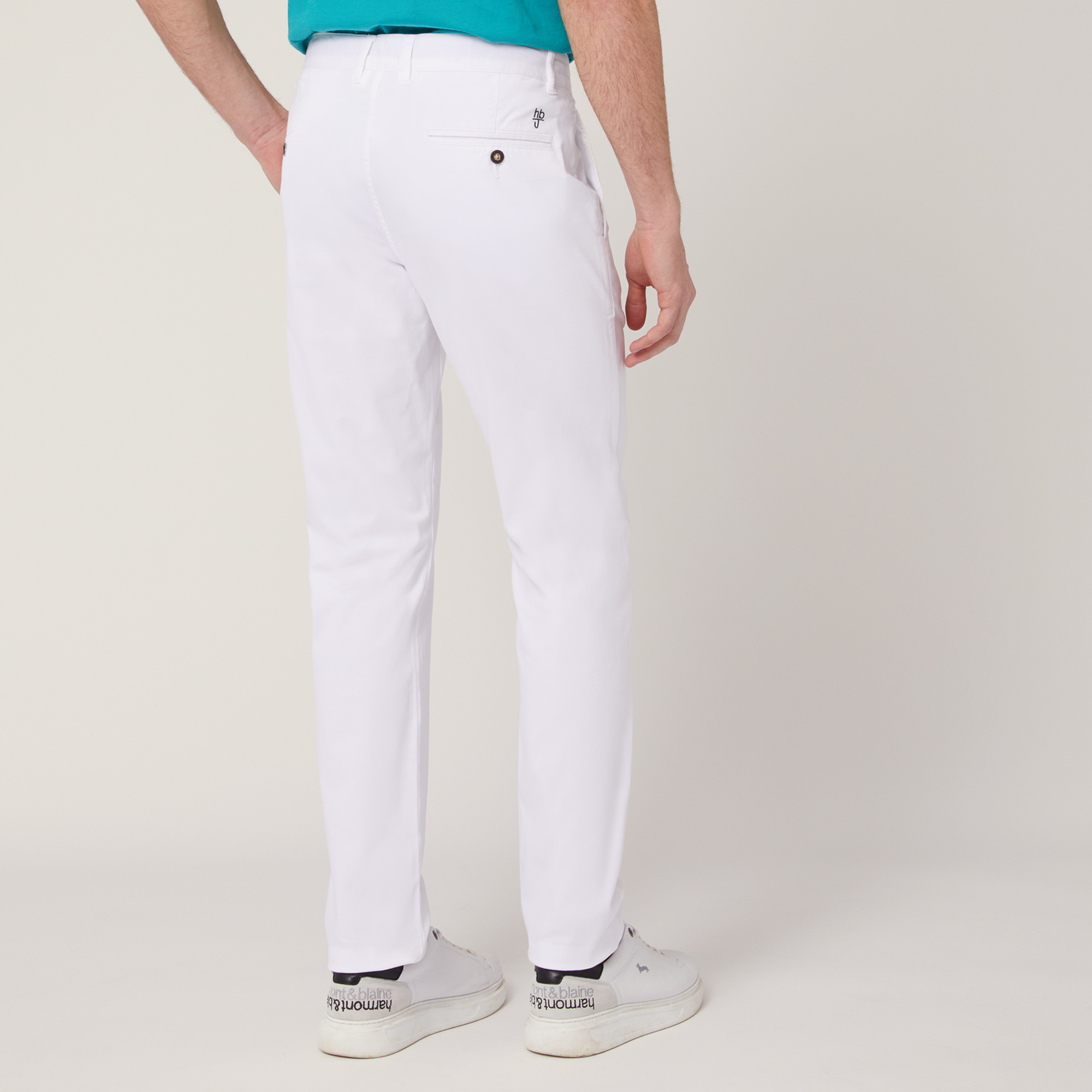 Pantaloni Chino In Twill, Bianco, large image number 1