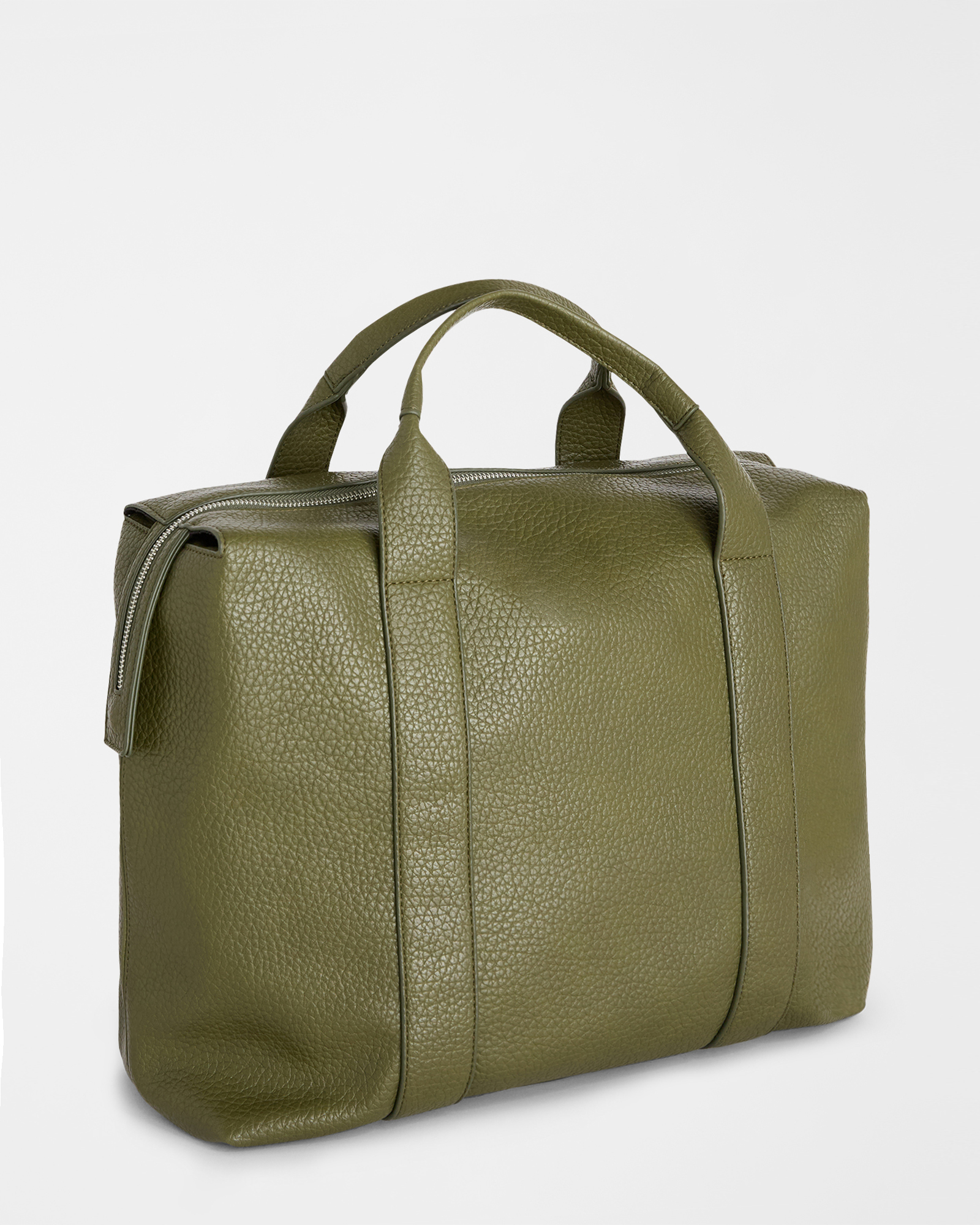 Faux leather weekender bag