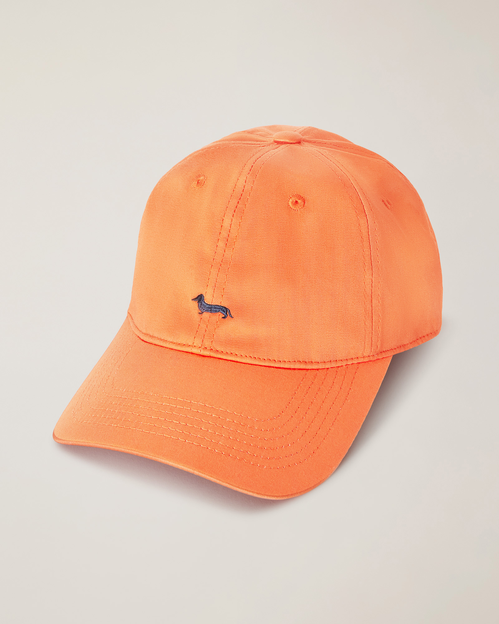 Baseball Cap with Dachshund, Orange, large