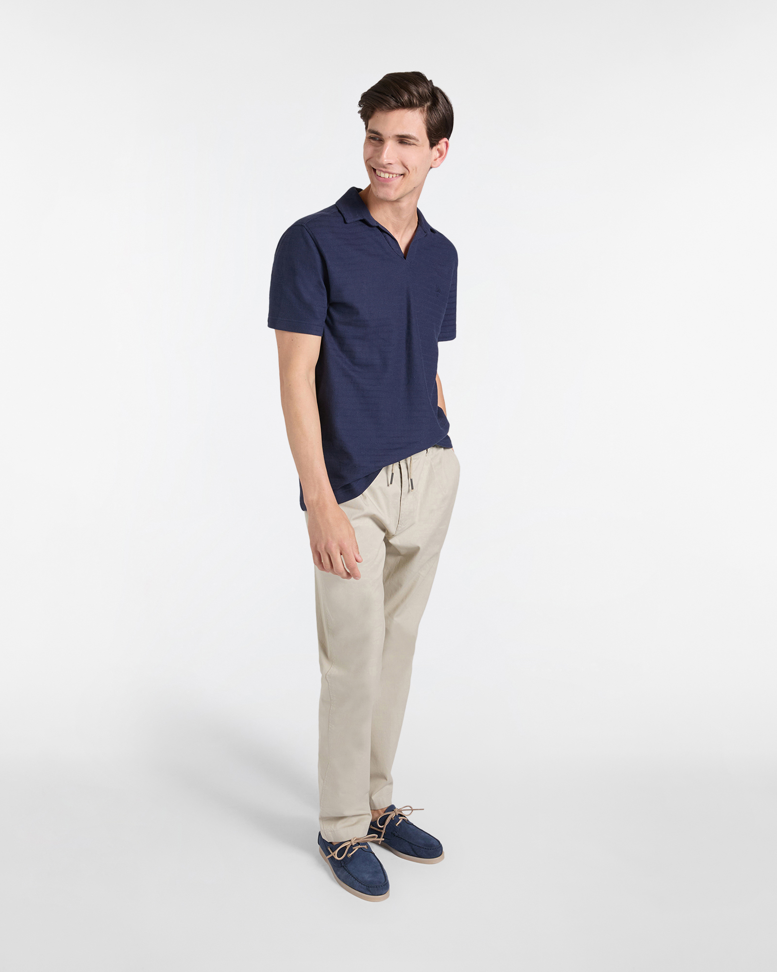 Polo uomo regular fit in jersey , Blu scuro, large image number 3
