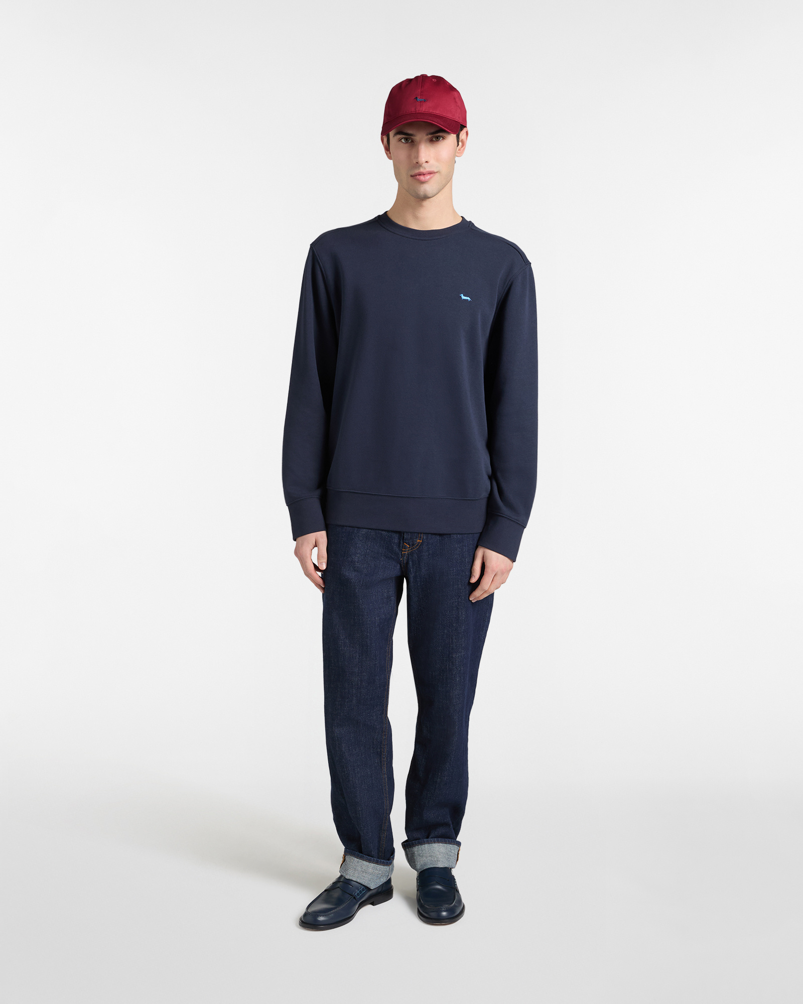 Felpa girocollo basic, Blu, large image number 3